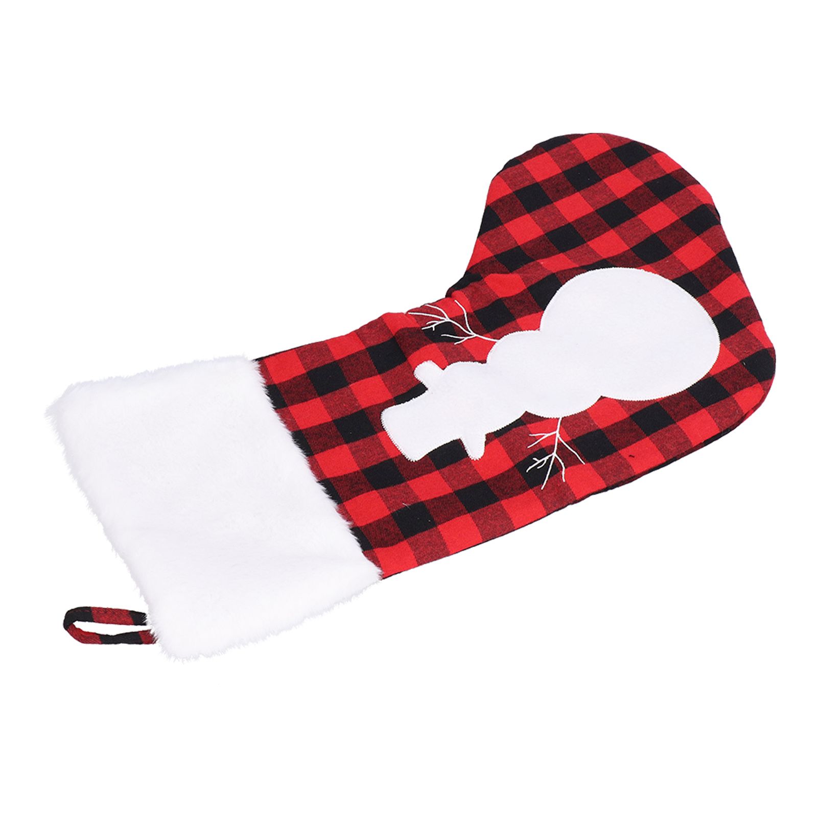 Christmas Stocking Gift Bags Cute Decals Large Capacity Exquisite Workmanship Brighter Color Large Christmas StockingSnowman - Image 3