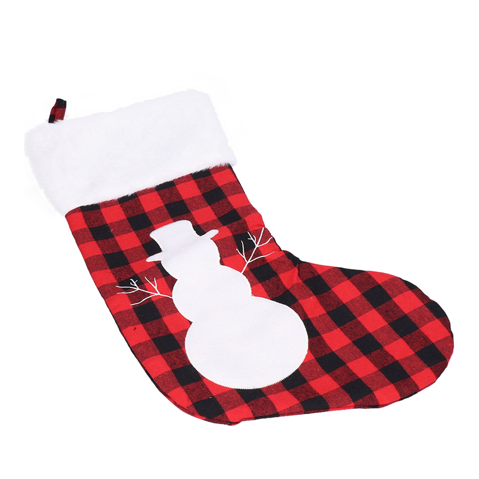 Christmas Stocking Gift Bags Cute Decals Large Capacity Exquisite Workmanship Brighter Color Large Christmas StockingSnowman - Image 4
