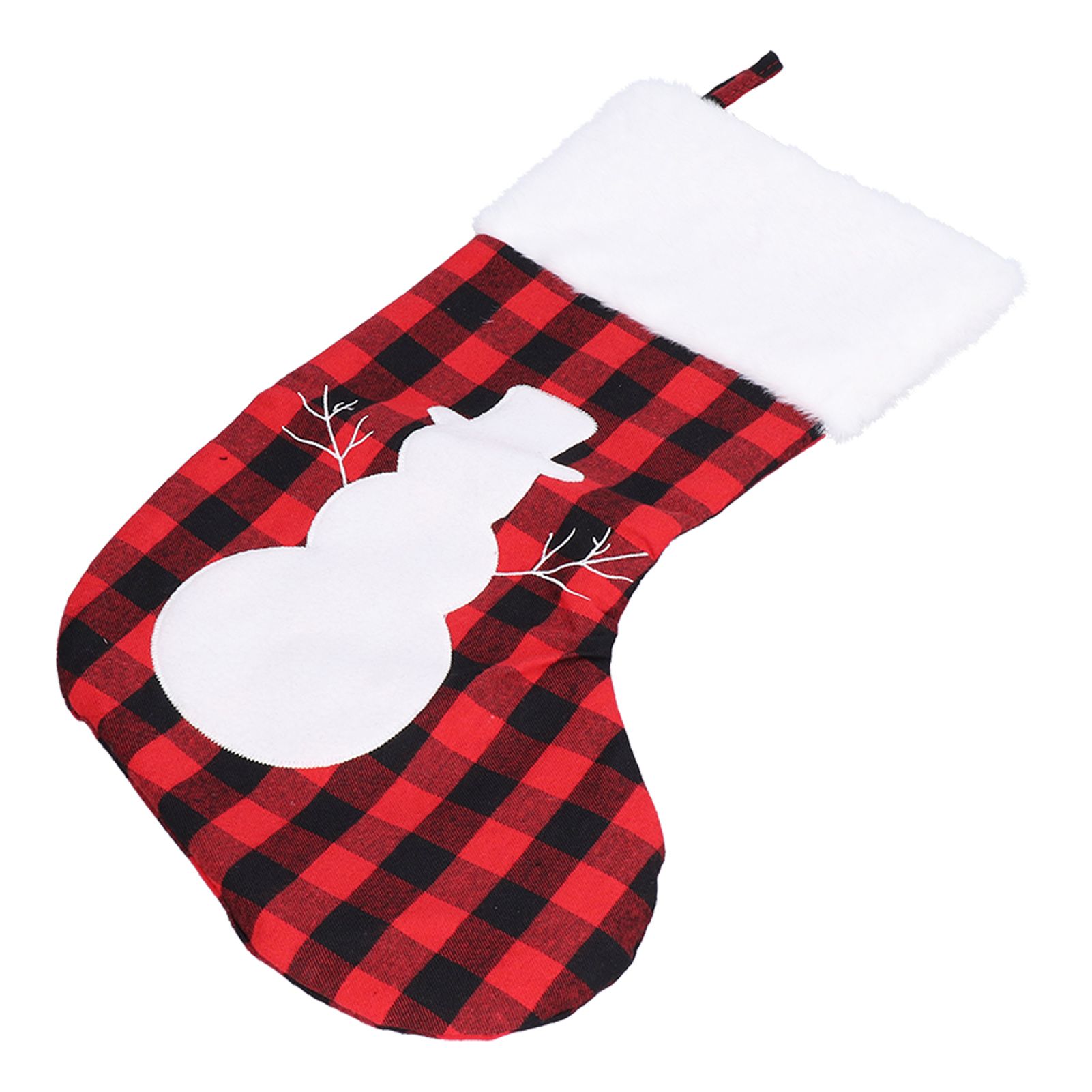 Christmas Stocking Gift Bags Cute Decals Large Capacity Exquisite Workmanship Brighter Color Large Christmas StockingSnowman - Image 8