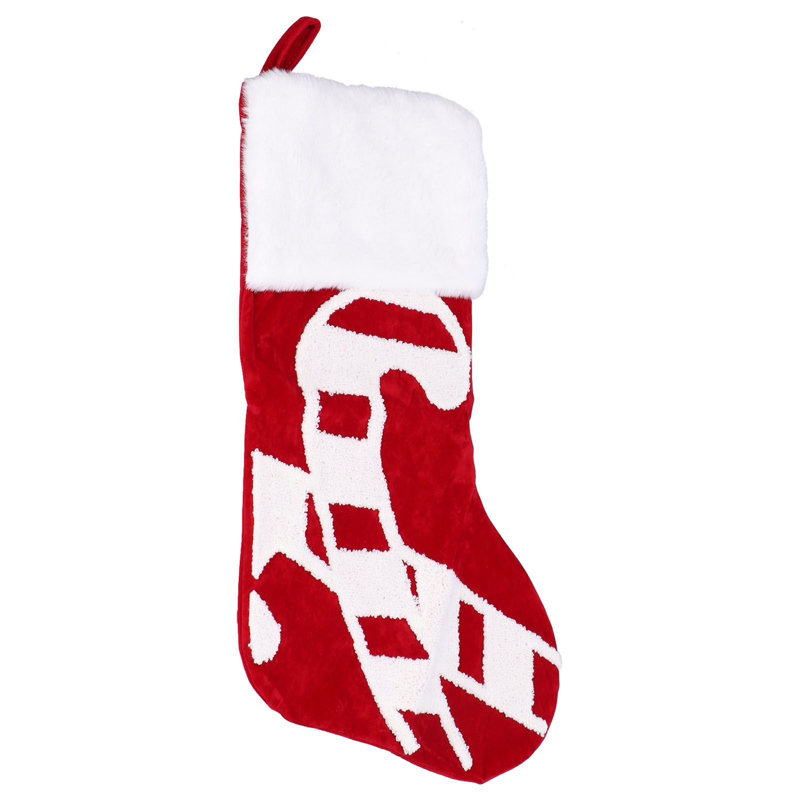 Cute Christmas Stocking Christmas Tree Ornament Gift Bag Christmas Fireplace Pendant for Festival DecorationWalking Stick - Image 5
