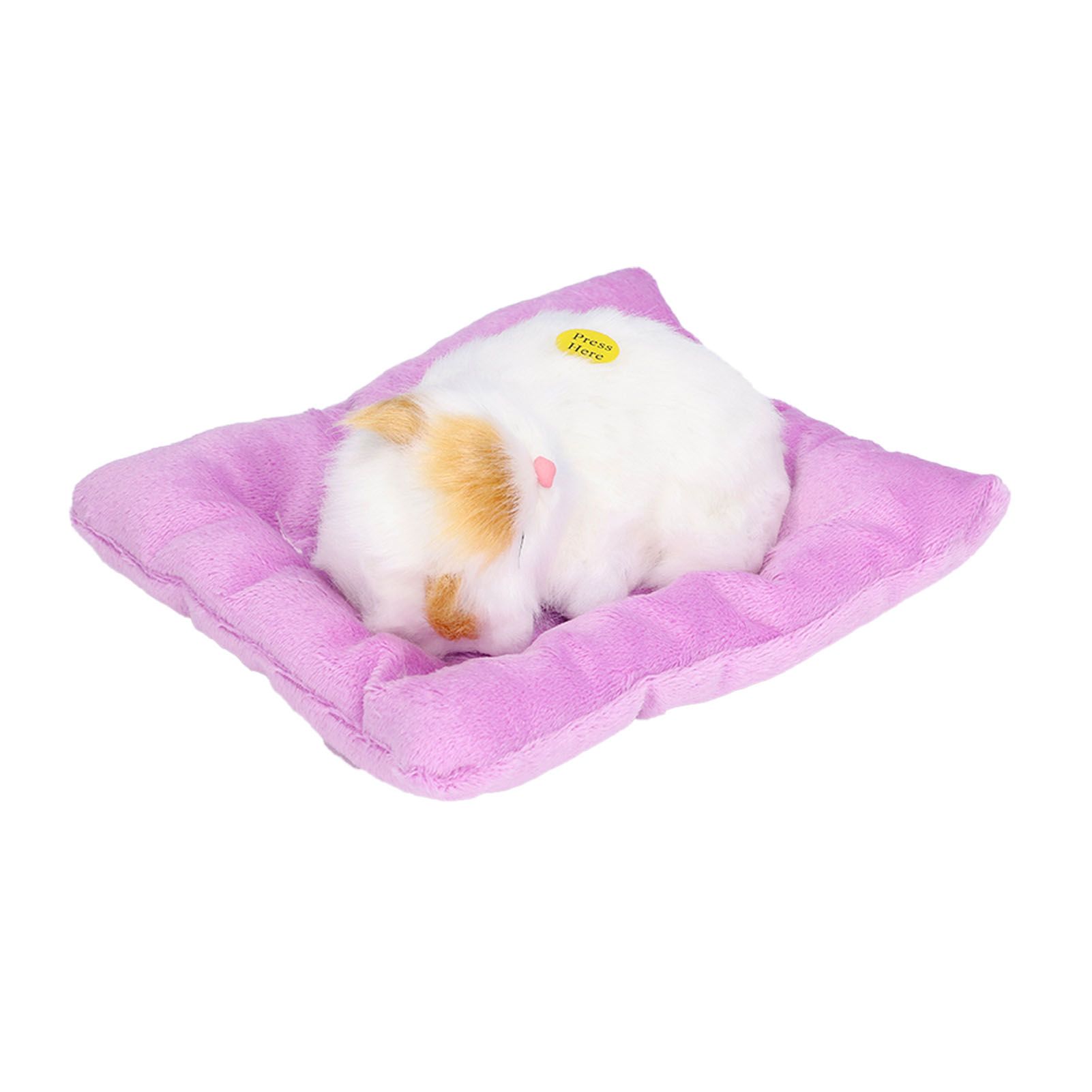 Fake Cats Sleeping Kitten Doll Toy Simulation Sleeping Cat On Pad Interactive Pet Toy with Sound Active CarbonYellow Ear Cat Shape - Image 8