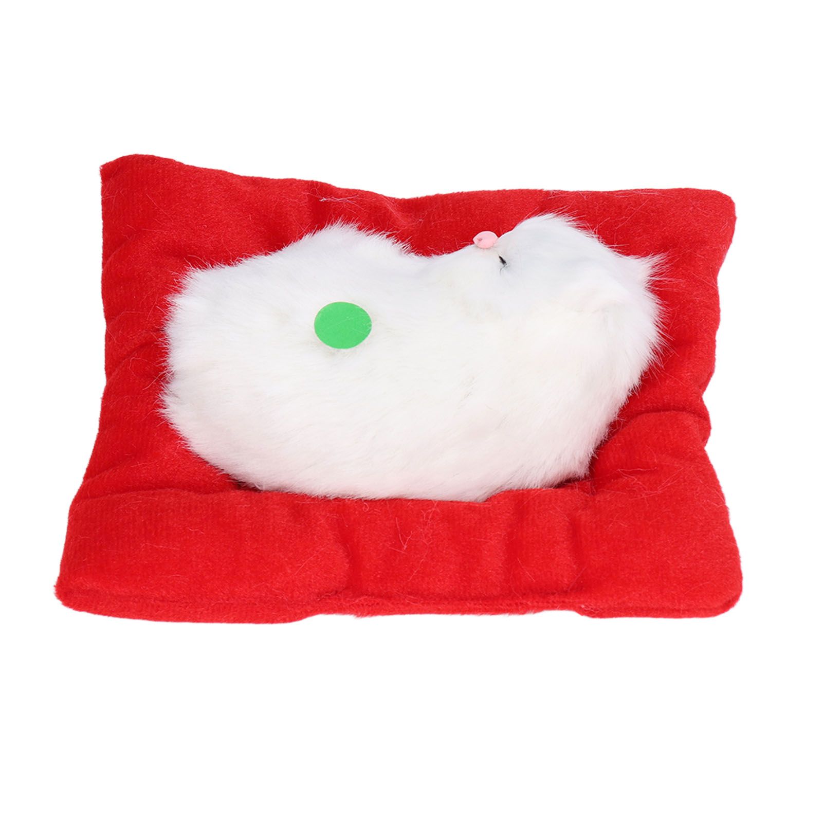 Fake Cats Sleeping Kitten Doll Toy Simulation Sleeping Cat On Pad Interactive Pet Toy with Sound Active CarbonAll White Cat Shape - Image 4