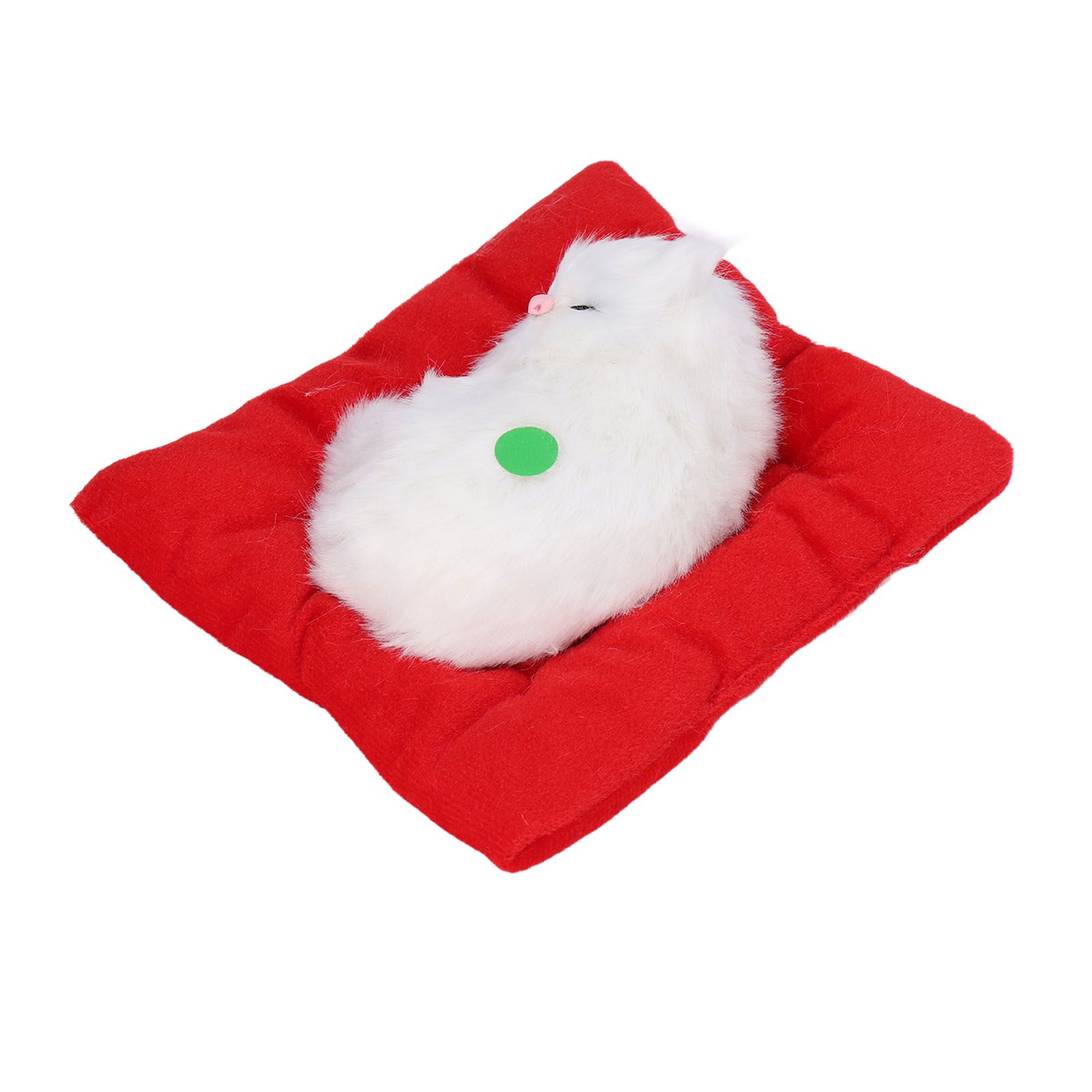 Fake Cats Sleeping Kitten Doll Toy Simulation Sleeping Cat On Pad Interactive Pet Toy with Sound Active CarbonAll White Cat Shape - Image 7