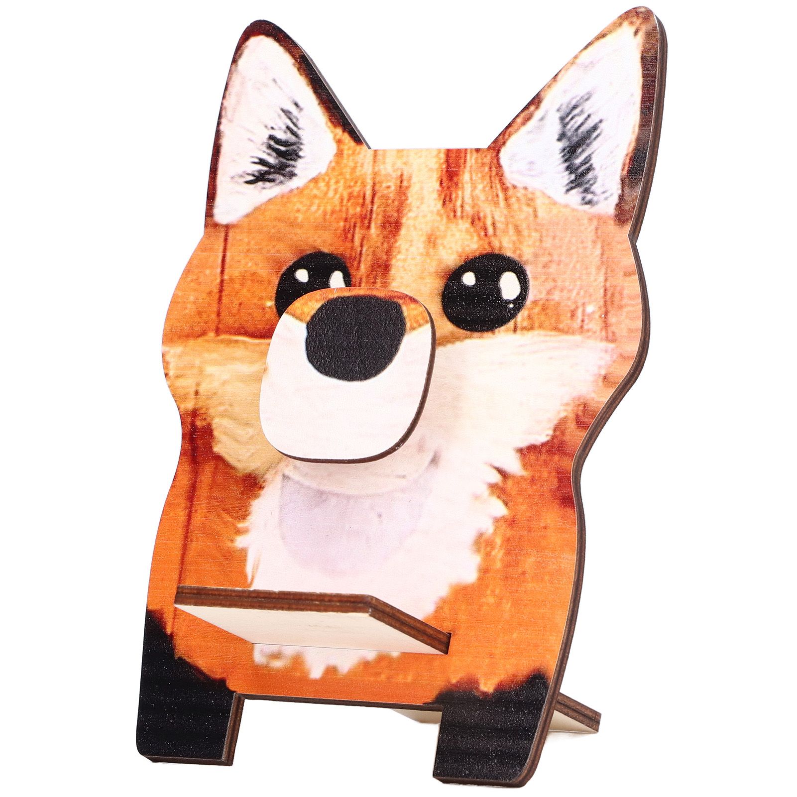 Animal Shape Glasses Holder Unique Beautiful Design Natural Odorless Composite Wood Eyeglasses Display StandFoxes - Image 1