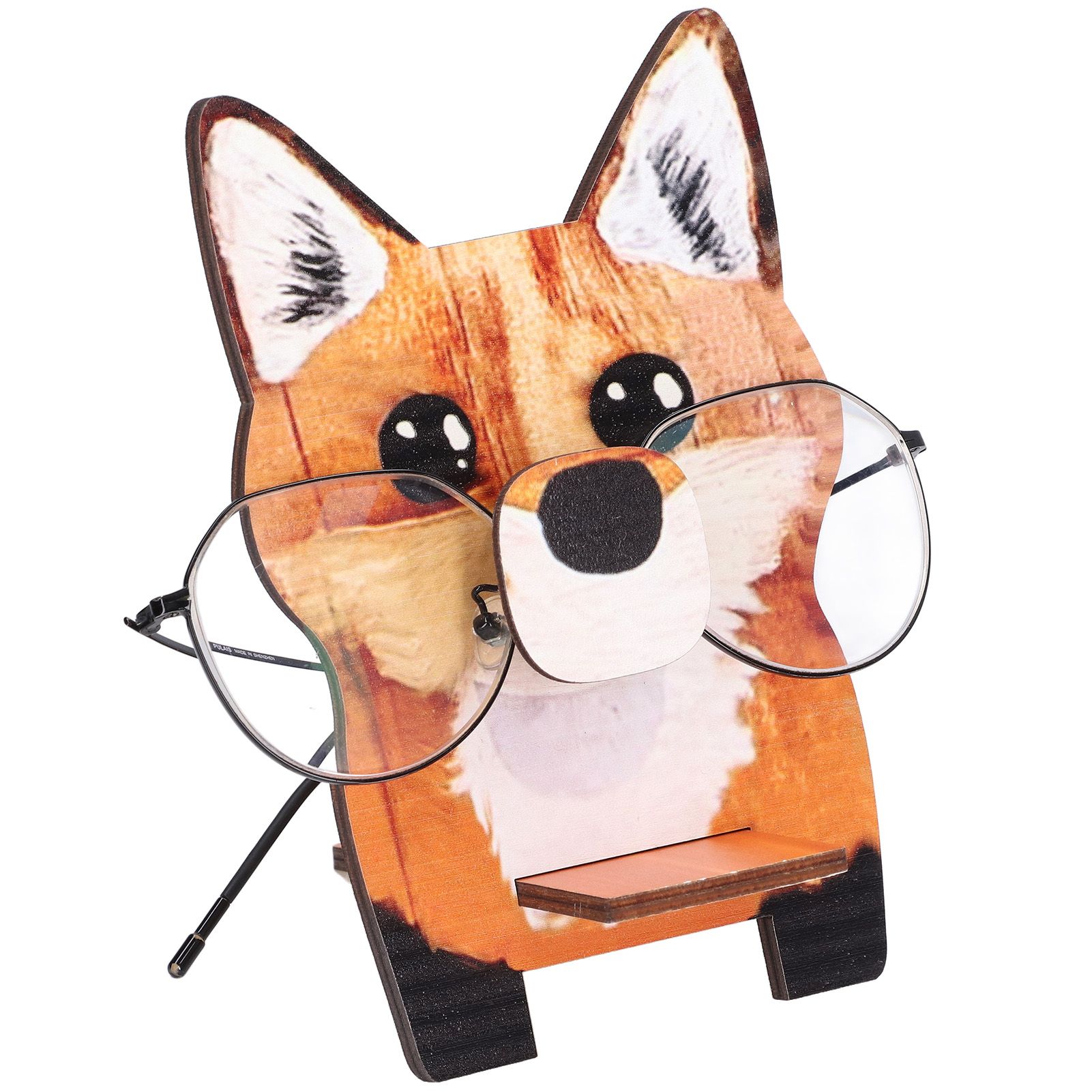 Animal Shape Glasses Holder Unique Beautiful Design Natural Odorless Composite Wood Eyeglasses Display StandFoxes - Image 3