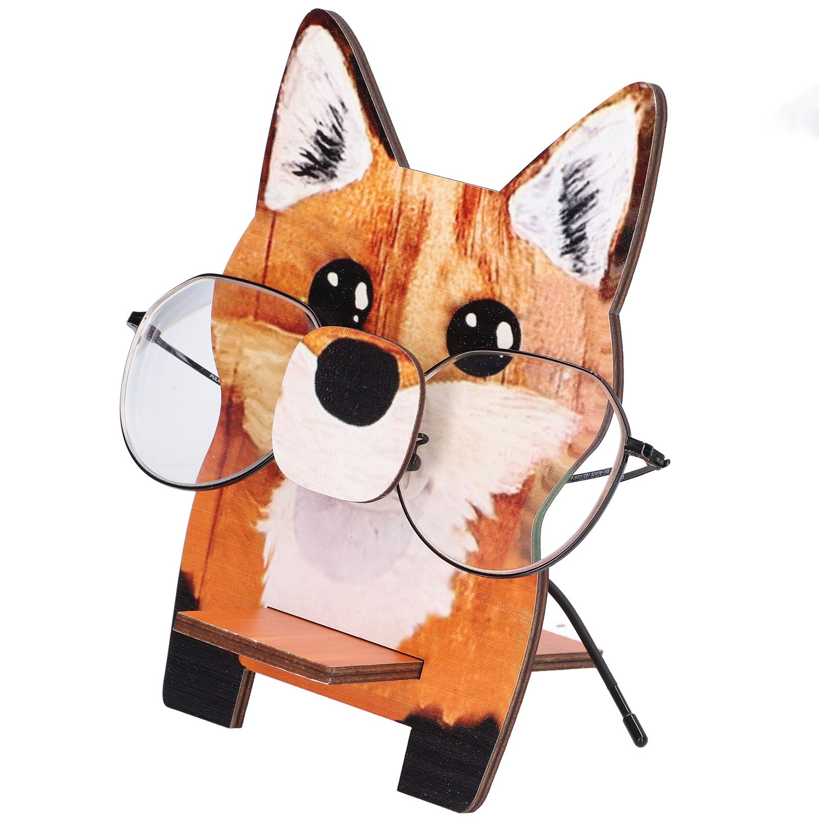 Animal Shape Glasses Holder Unique Beautiful Design Natural Odorless Composite Wood Eyeglasses Display StandFoxes - Image 4
