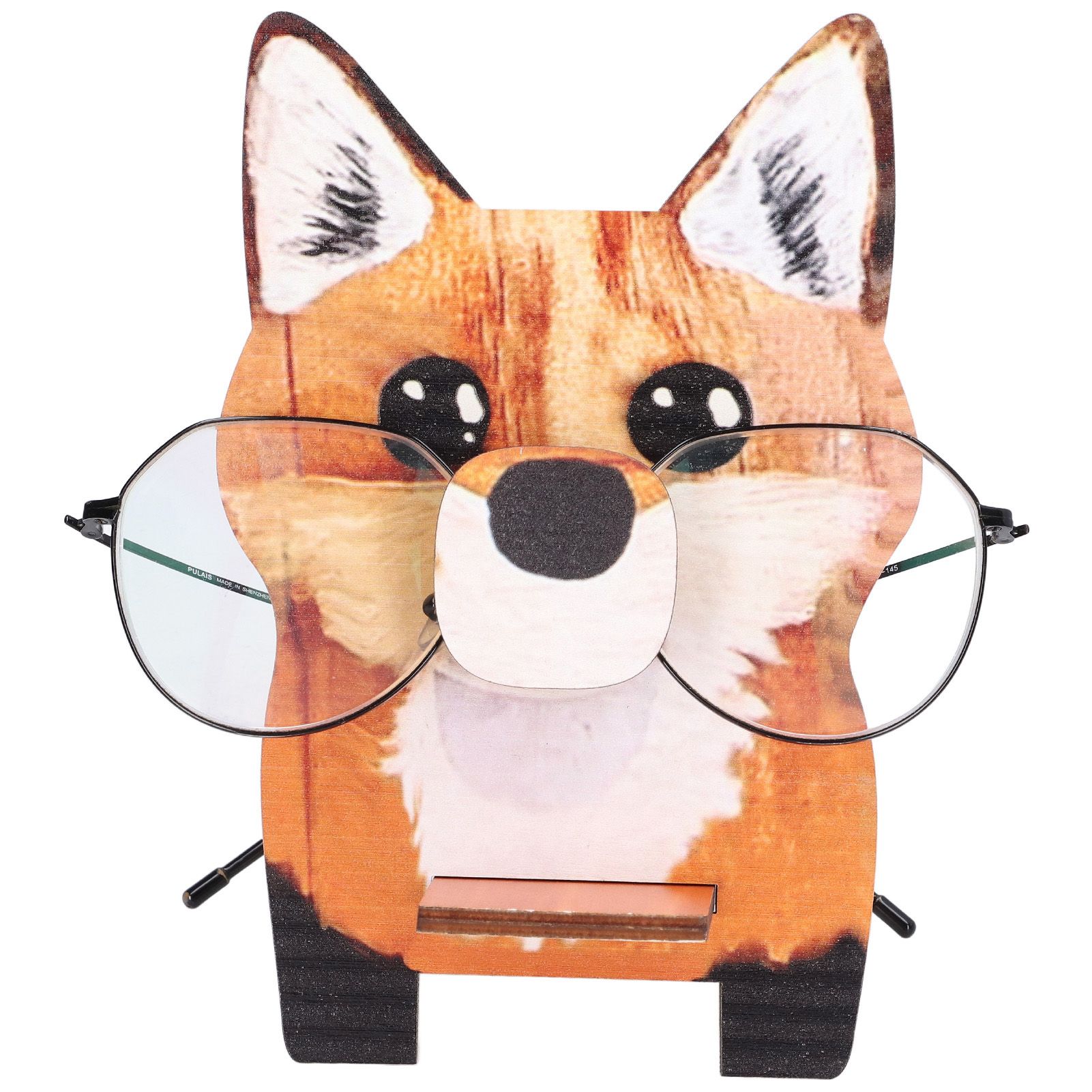 Animal Shape Glasses Holder Unique Beautiful Design Natural Odorless Composite Wood Eyeglasses Display StandFoxes - Image 5
