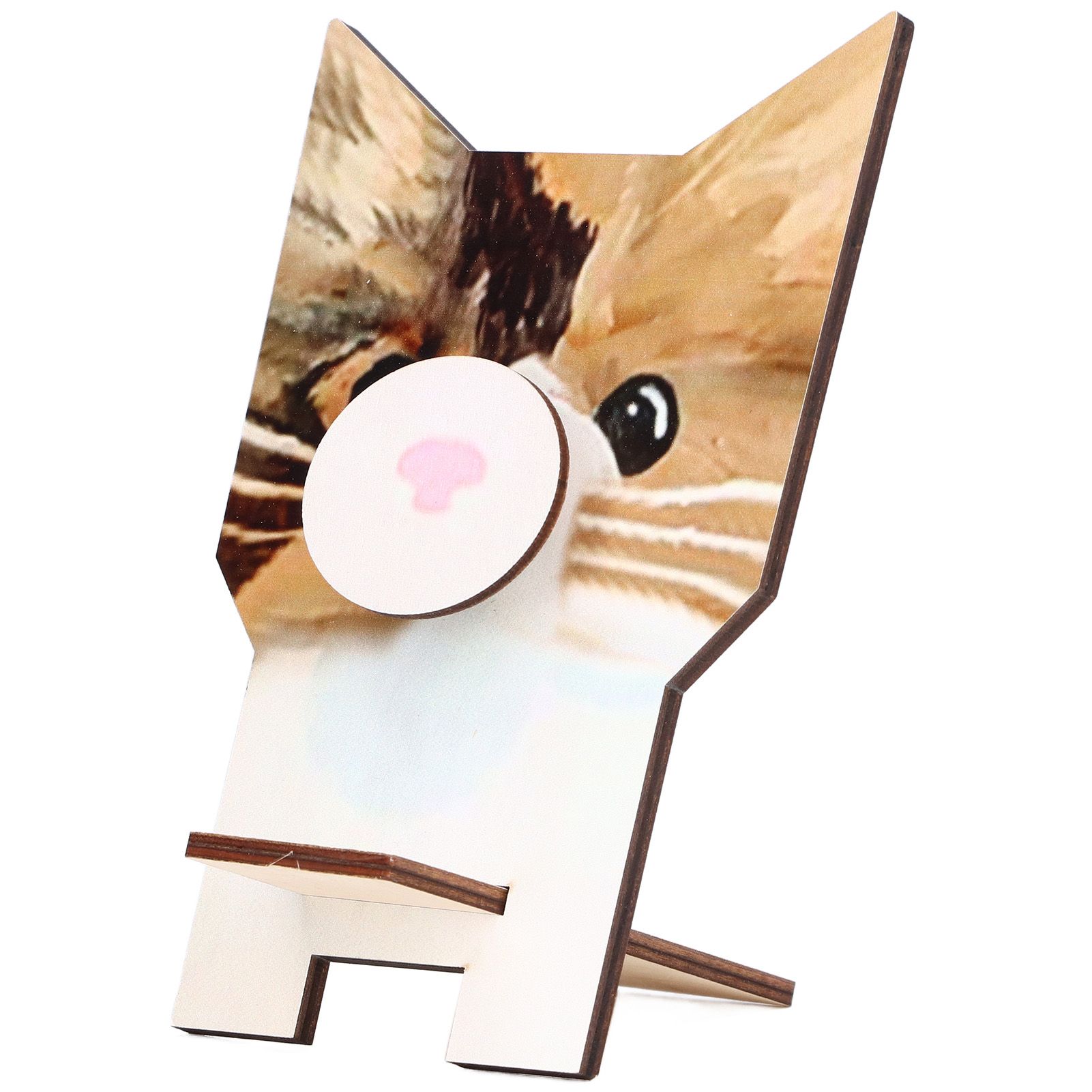 Animal Shape Glasses Holder Unique Beautiful Design Natural Odorless Composite Wood Eyeglasses Display StandCat - Image 2
