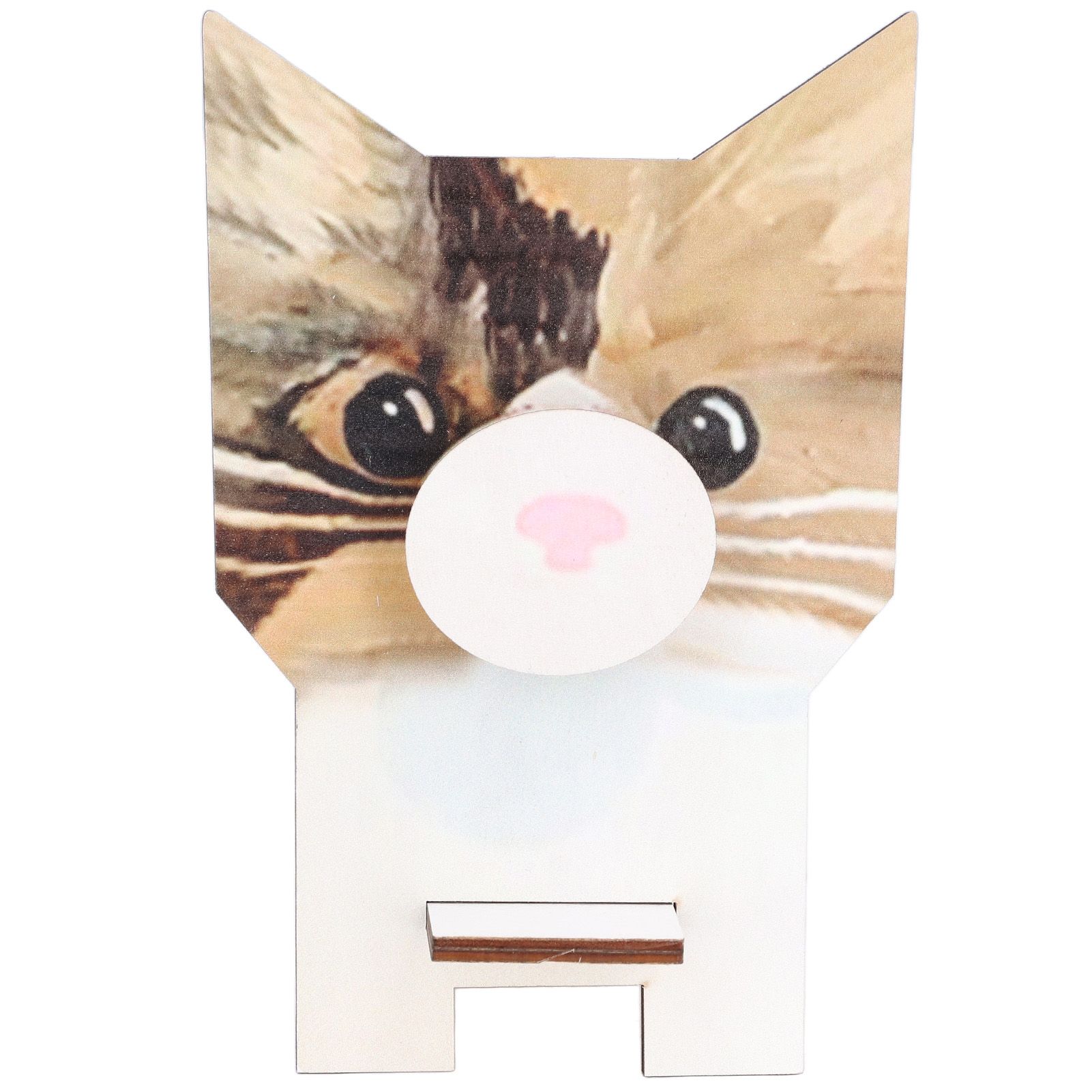 Animal Shape Glasses Holder Unique Beautiful Design Natural Odorless Composite Wood Eyeglasses Display StandCat - Image 3