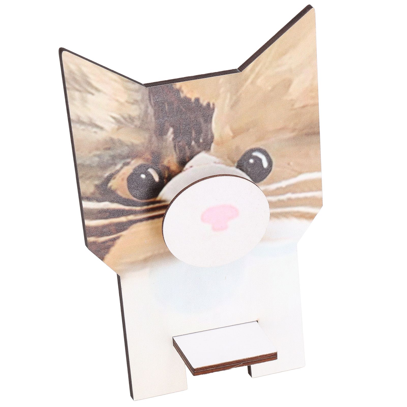 Animal Shape Glasses Holder Unique Beautiful Design Natural Odorless Composite Wood Eyeglasses Display StandCat - Image 4