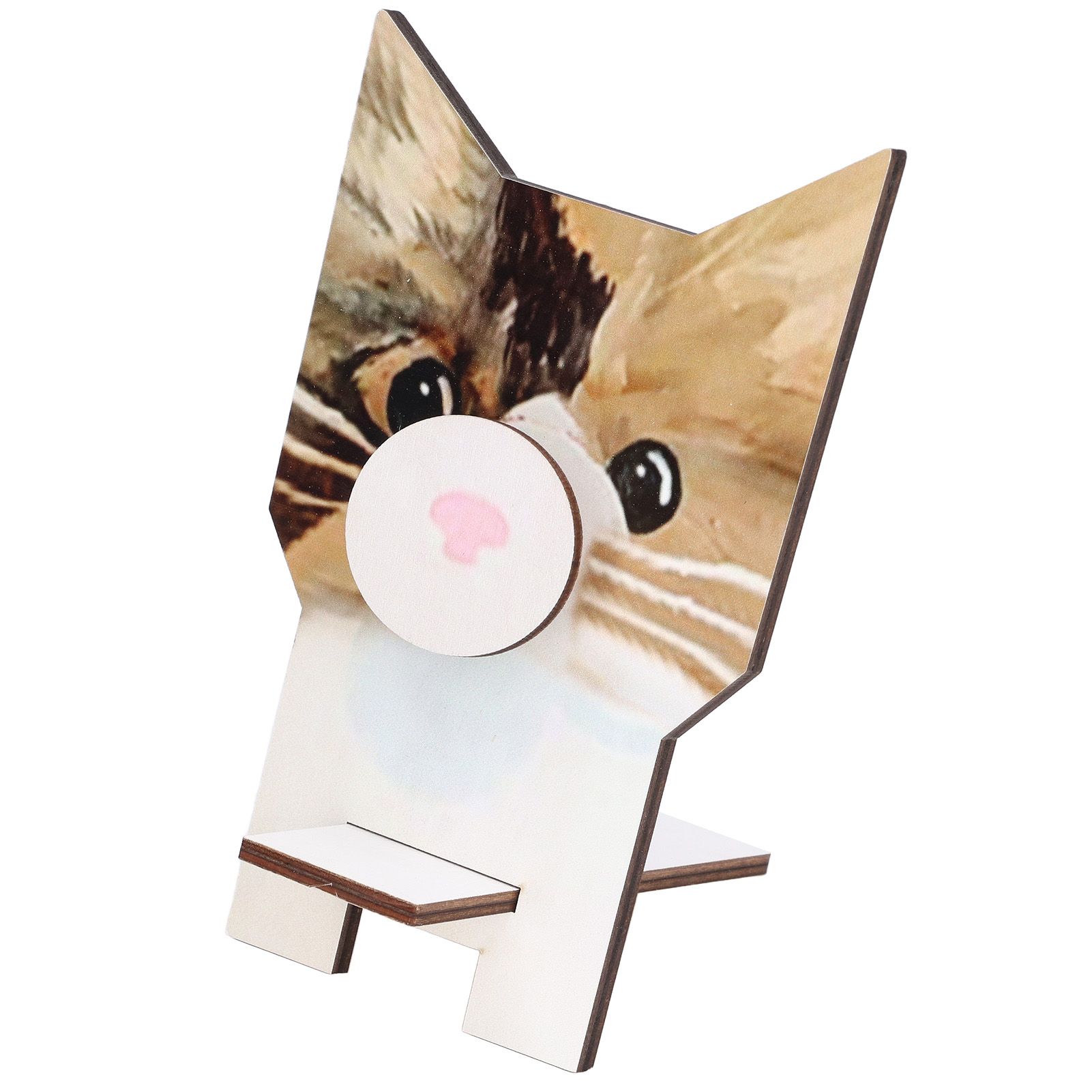 Animal Shape Glasses Holder Unique Beautiful Design Natural Odorless Composite Wood Eyeglasses Display StandCat - Image 5