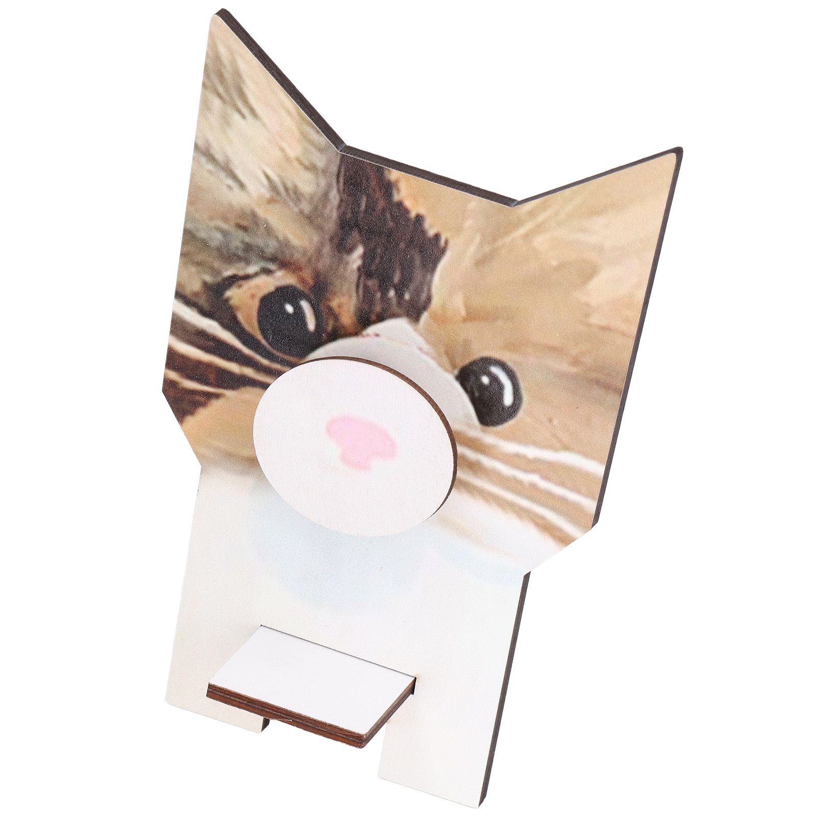 Animal Shape Glasses Holder Unique Beautiful Design Natural Odorless Composite Wood Eyeglasses Display StandCat - Image 6