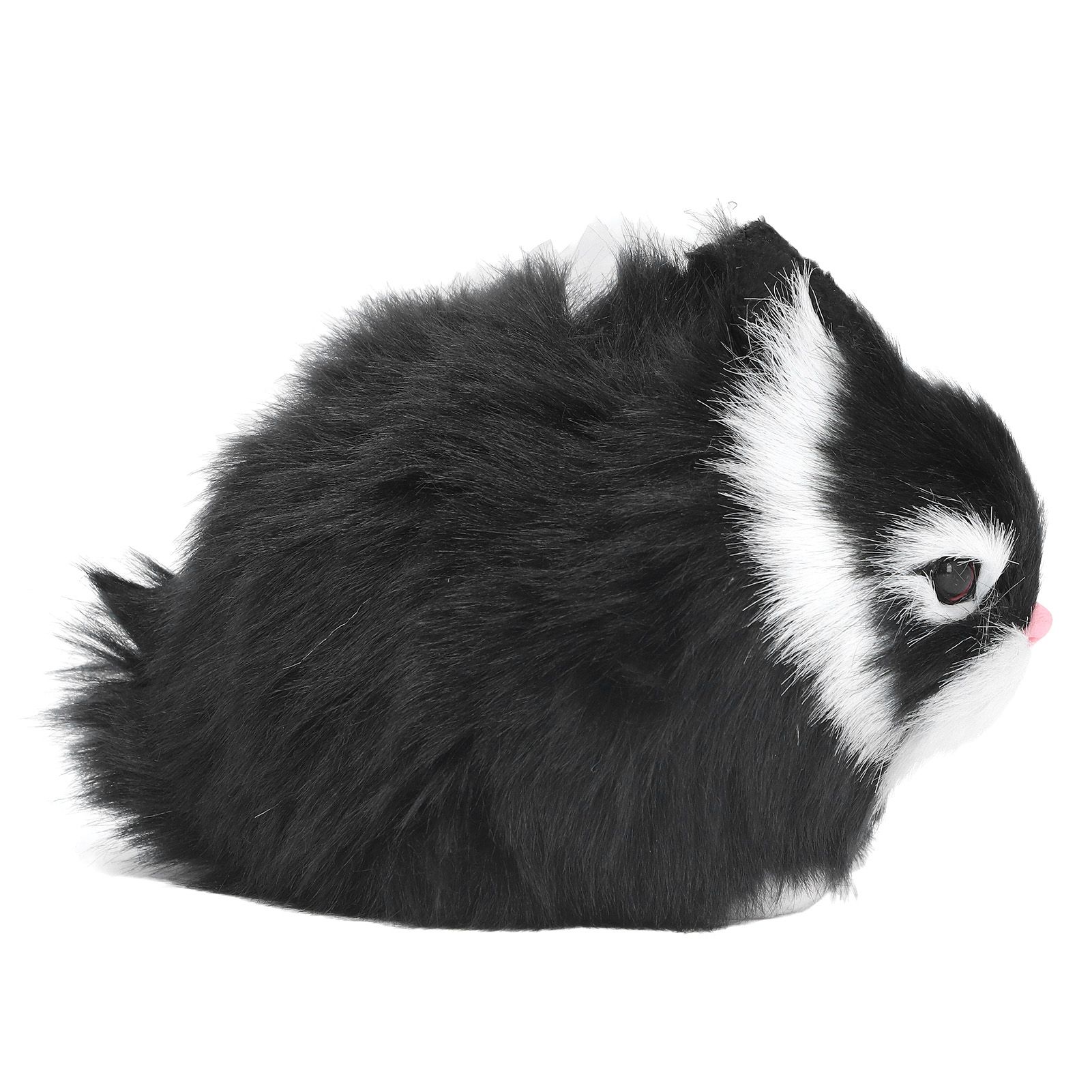 Miniature Plush Rabbits Plastic Plush Material Soft Comfortable Durable Rabbits Stuffed Doll for Table DecorationBlack - Image 4