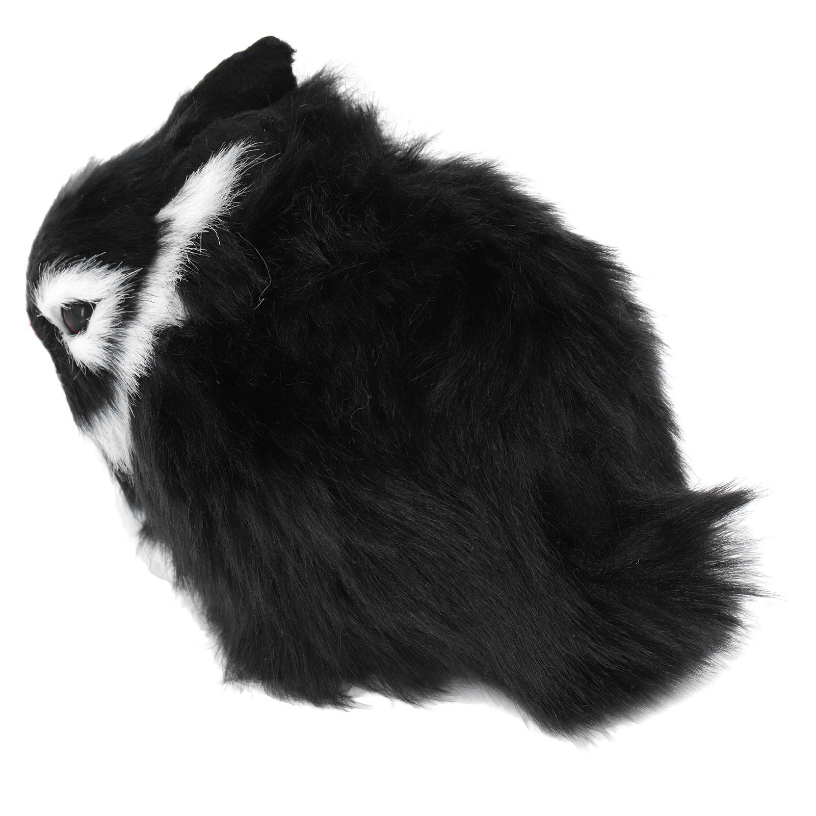 Miniature Plush Rabbits Plastic Plush Material Soft Comfortable Durable Rabbits Stuffed Doll for Table DecorationBlack - Image 6