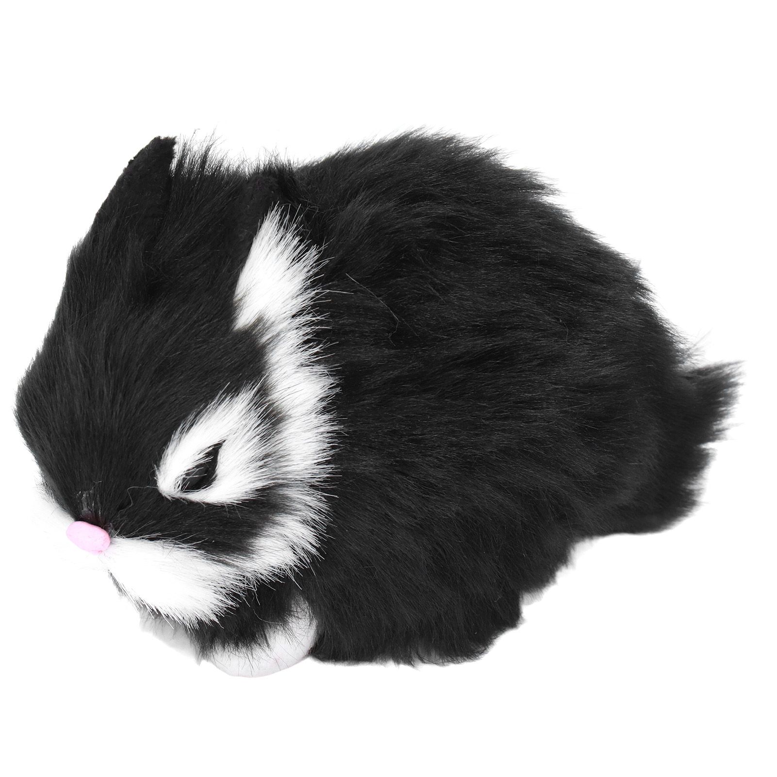 Miniature Plush Rabbits Plastic Plush Material Soft Comfortable Durable Rabbits Stuffed Doll for Table DecorationBlack - Image 7