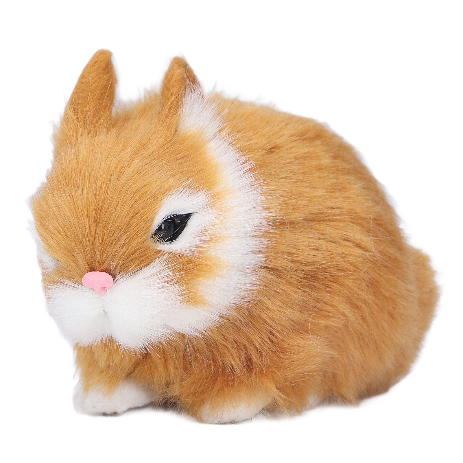 Miniature Plush Rabbits Plastic Plush Material Soft Comfortable Durable Rabbits Stuffed Doll for Table DecorationOrange - Image 1