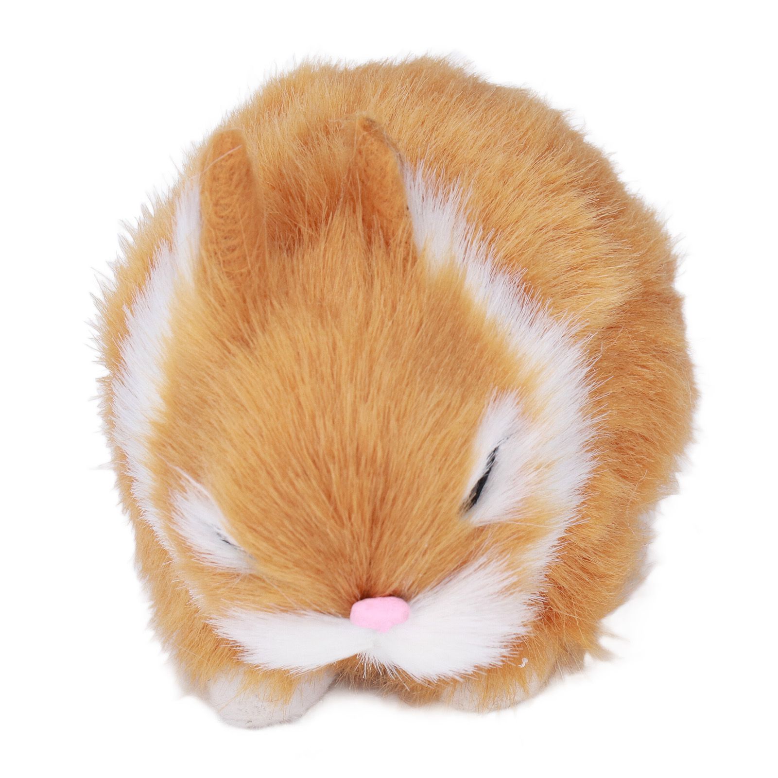 Miniature Plush Rabbits Plastic Plush Material Soft Comfortable Durable Rabbits Stuffed Doll for Table DecorationOrange - Image 2