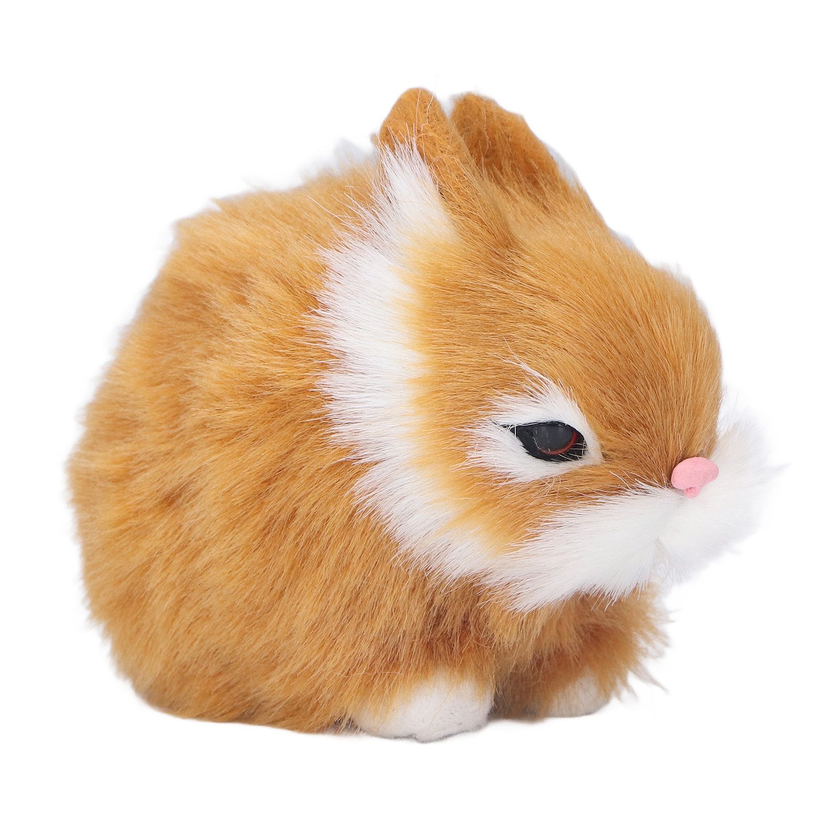 Miniature Plush Rabbits Plastic Plush Material Soft Comfortable Durable Rabbits Stuffed Doll for Table DecorationOrange - Image 4