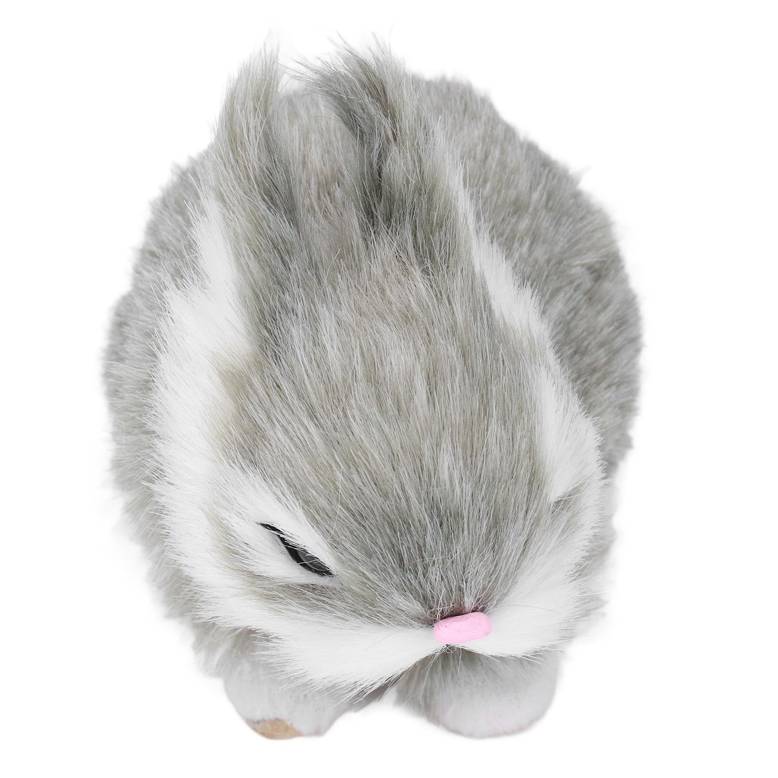 Miniature Plush Rabbits Plastic Plush Material Soft Comfortable Durable Rabbits Stuffed Doll for Table DecorationGrey - Image 3