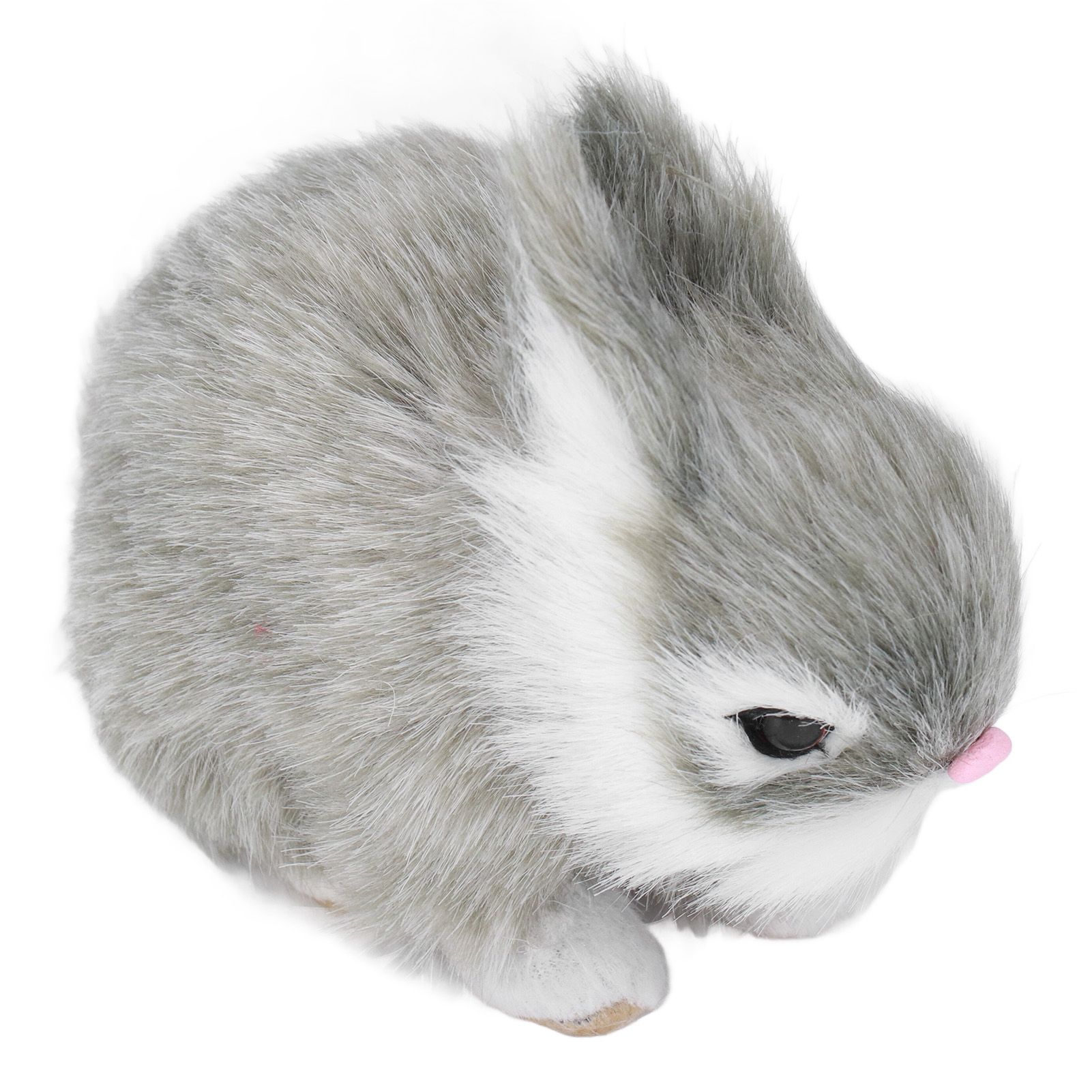 Miniature Plush Rabbits Plastic Plush Material Soft Comfortable Durable Rabbits Stuffed Doll for Table DecorationGrey - Image 6
