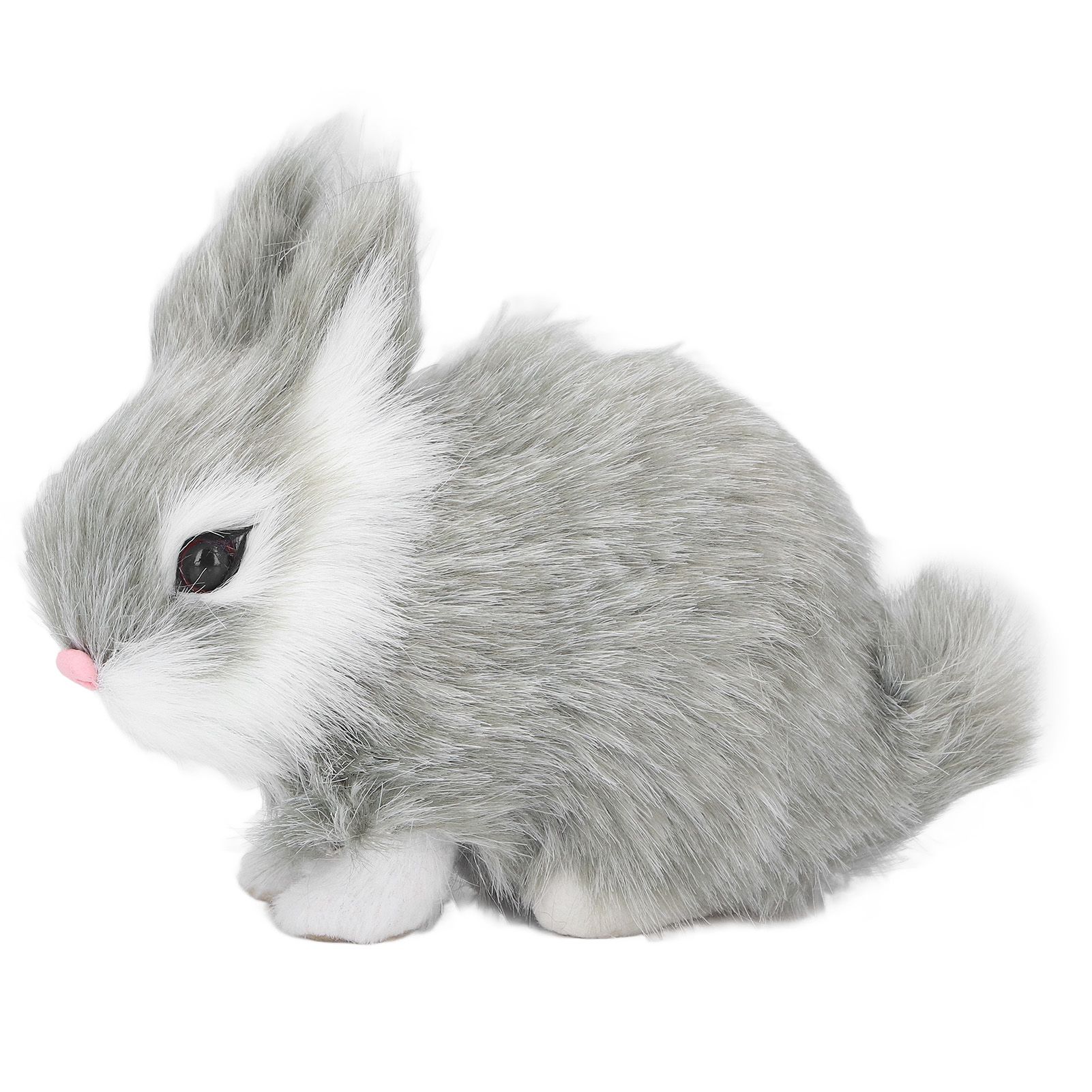 Miniature Plush Rabbits Plastic Plush Material Soft Comfortable Durable Rabbits Stuffed Doll for Table DecorationGrey - Image 7