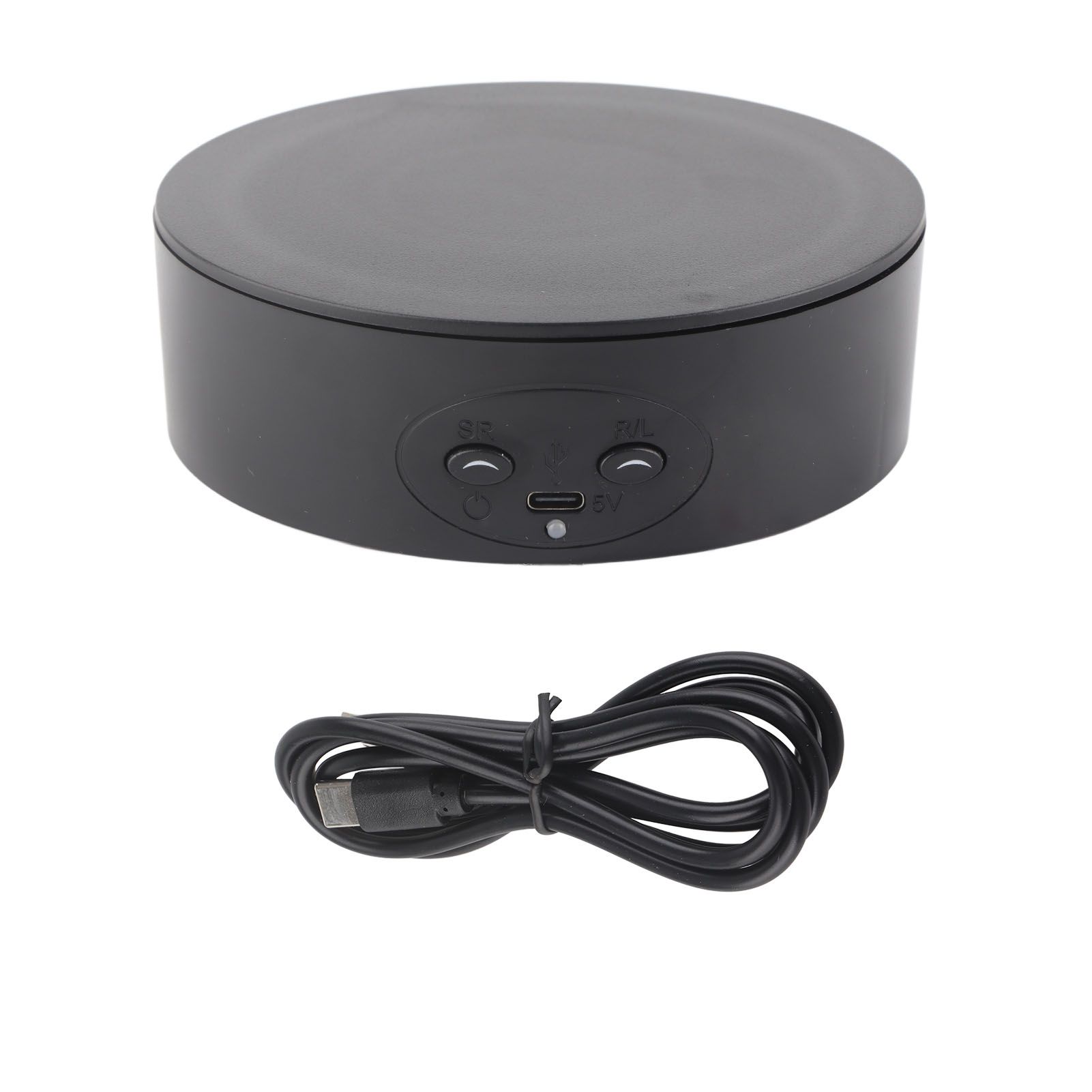 360 Degree Rotating Display Stand Maximum Load 6.6lb Electric Rotating Turntable for Wine Bottles Cosmetics WatchesBlack - Image 1