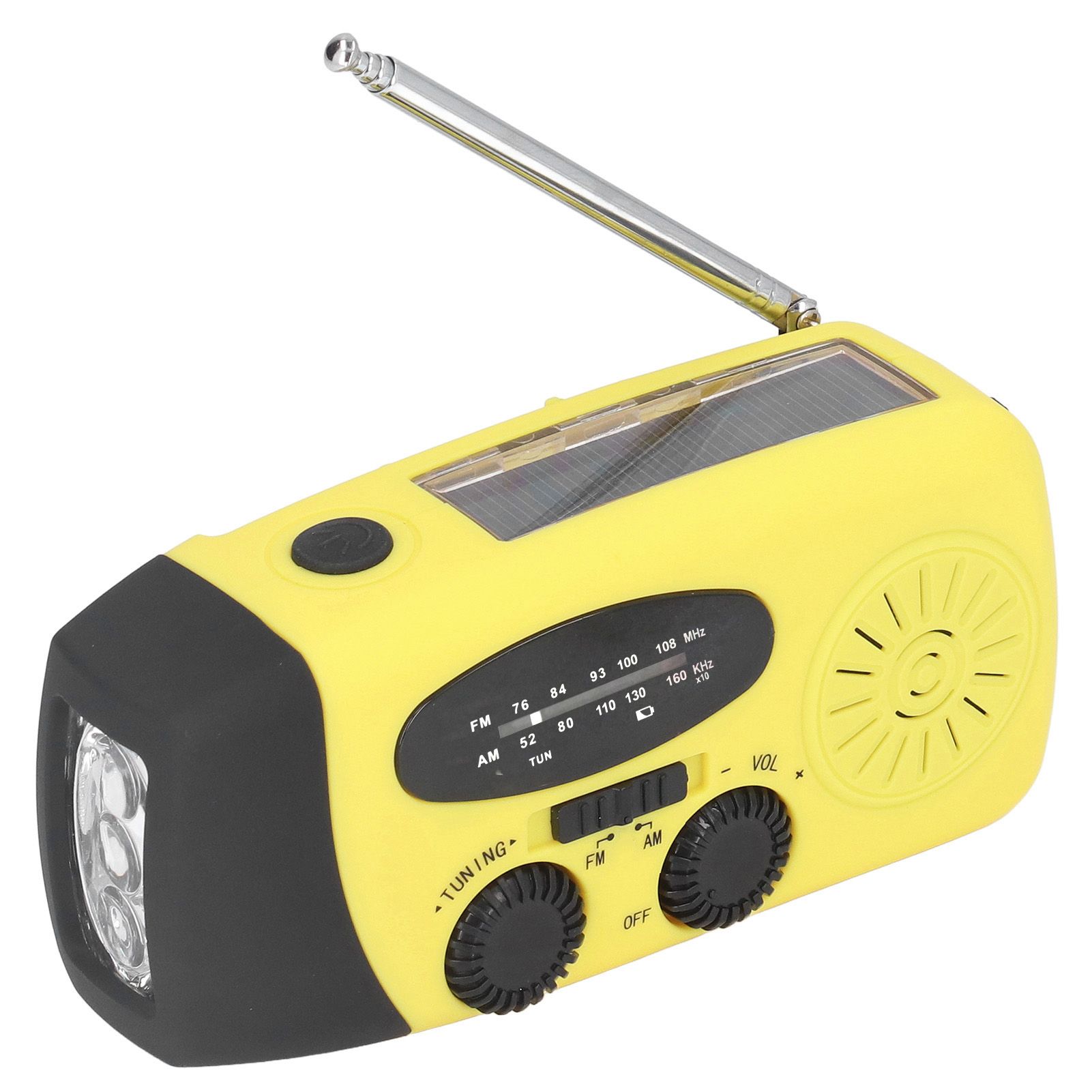 Hand Crank Solar Radio Multifunctional Emergency Radio LED Radio with Flashlight for Outdoor CampingYellow Japanese - Image 5