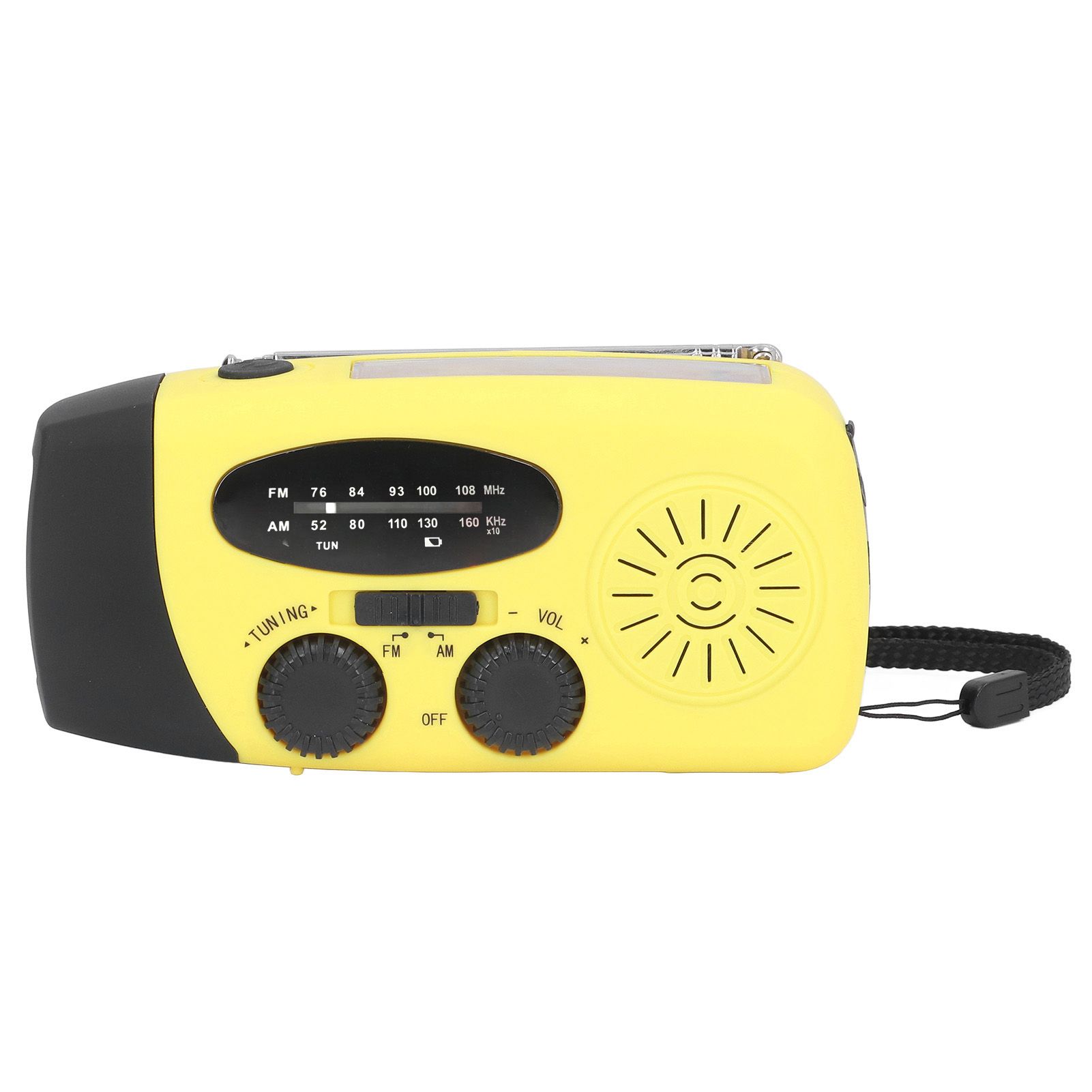 Hand Crank Solar Radio Multifunctional Emergency Radio LED Radio with Flashlight for Outdoor CampingYellow Japanese - Image 8
