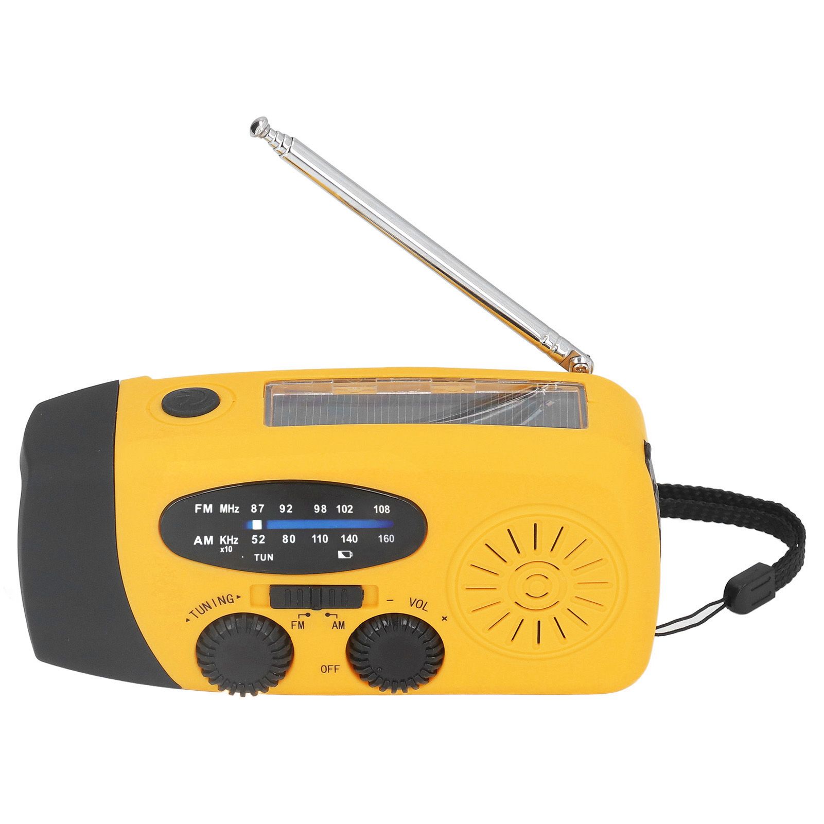 Hand Crank Solar Radio Multifunctional Emergency Radio LED Radio with Flashlight for Outdoor CampingOrange Europe - Image 3