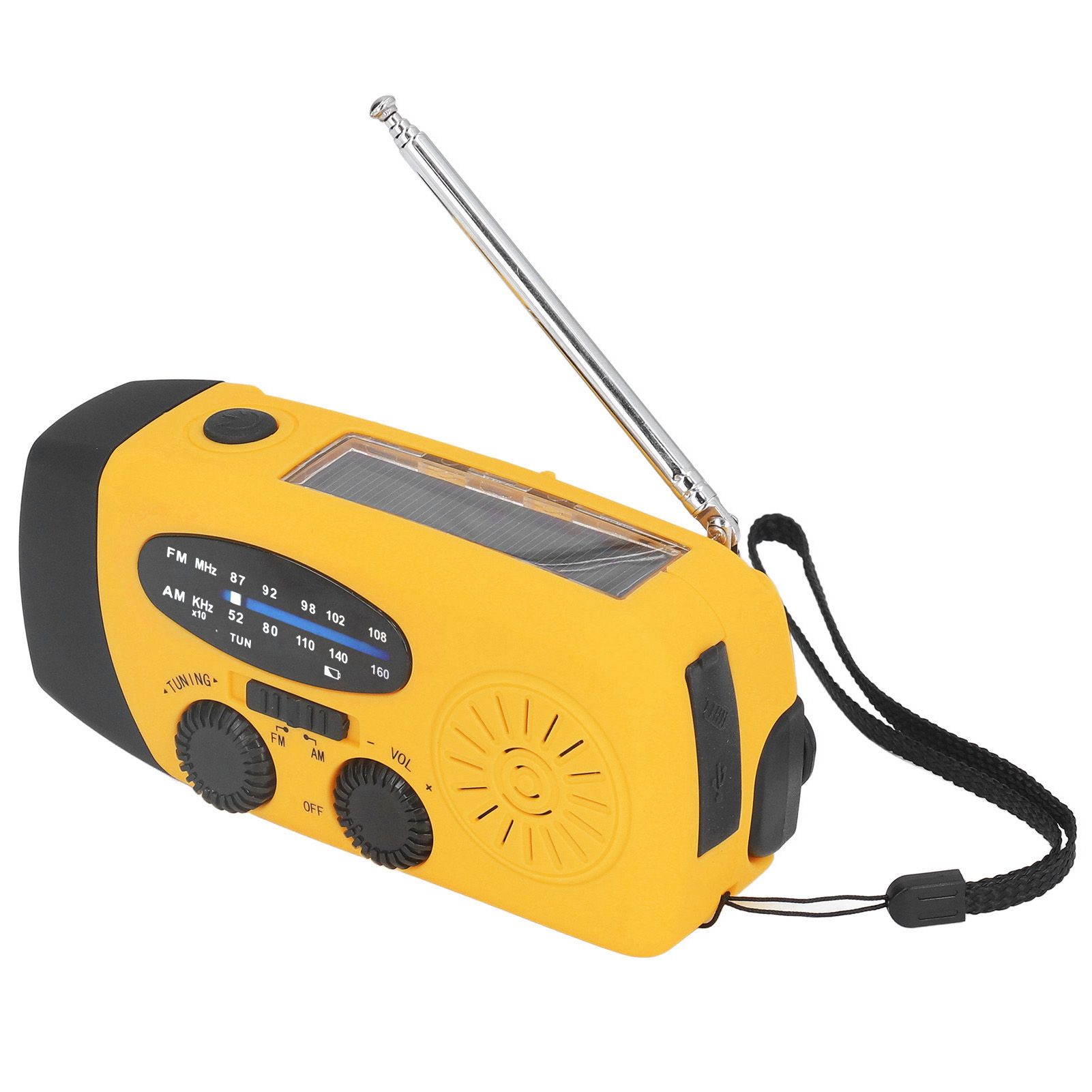Hand Crank Solar Radio Multifunctional Emergency Radio LED Radio with Flashlight for Outdoor CampingOrange Europe - Image 4