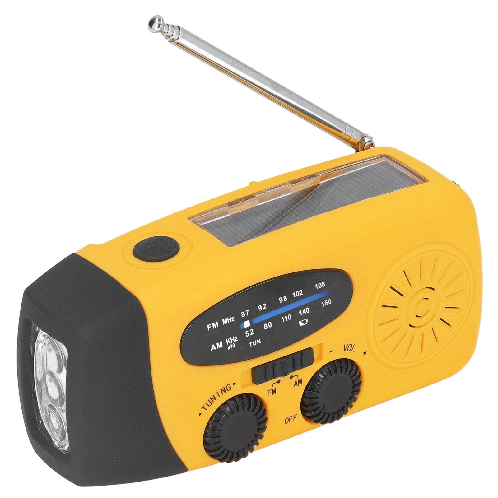 Hand Crank Solar Radio Multifunctional Emergency Radio LED Radio with Flashlight for Outdoor CampingOrange Europe - Image 5