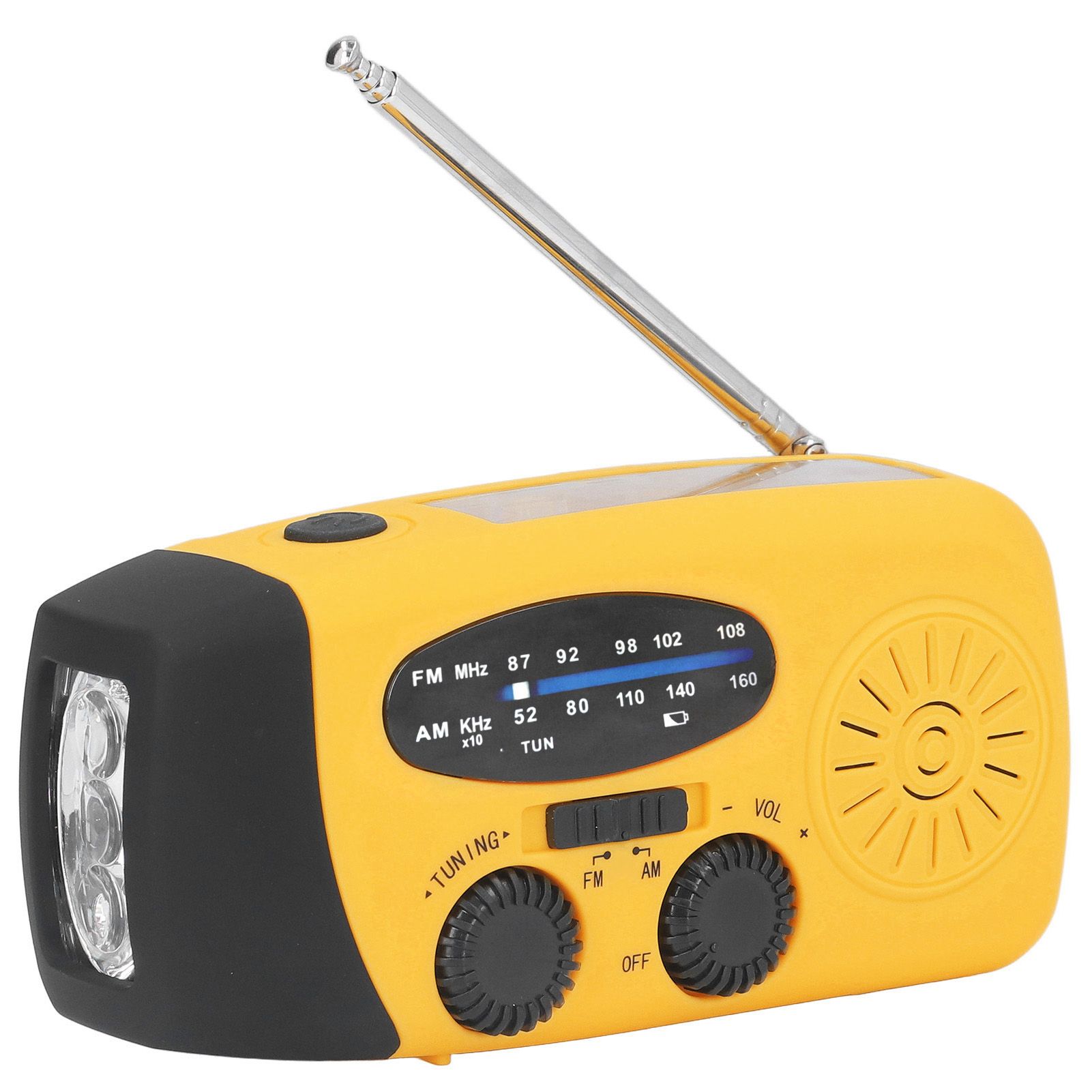 Hand Crank Solar Radio Multifunctional Emergency Radio LED Radio with Flashlight for Outdoor CampingOrange Europe - Image 6
