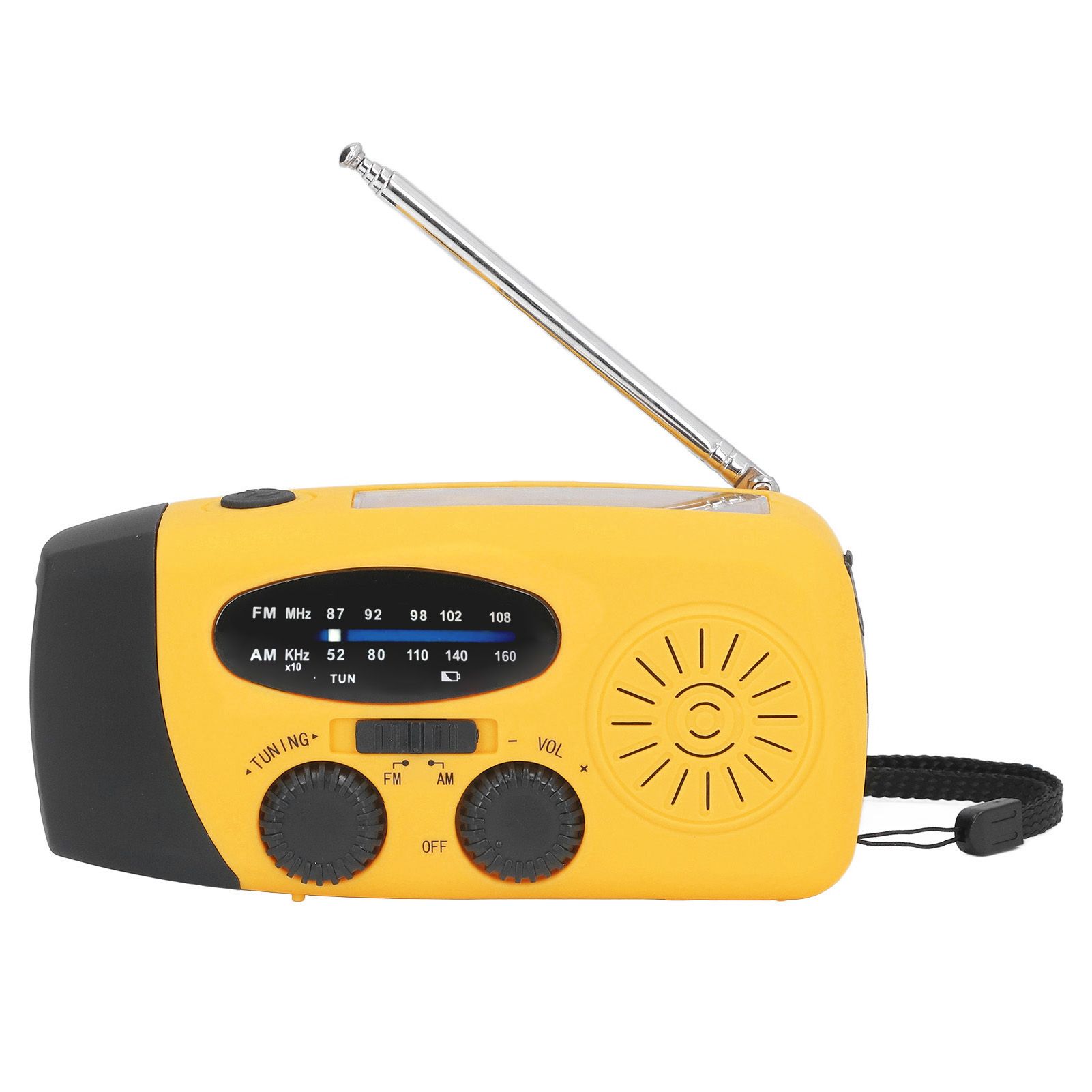 Hand Crank Solar Radio Multifunctional Emergency Radio LED Radio with Flashlight for Outdoor CampingOrange Europe - Image 7