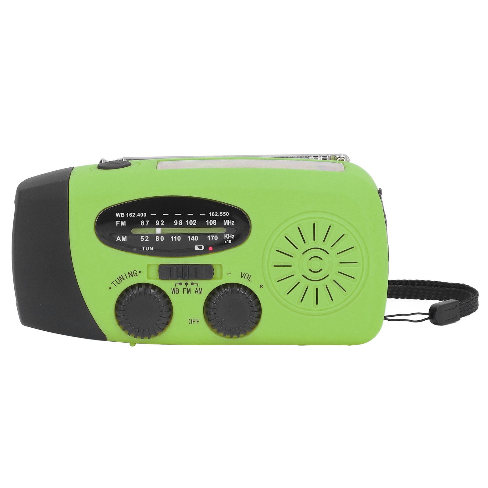 Hand Crank Solar Radio Multifunctional Emergency Radio LED Radio with Flashlight for Outdoor CampingGreen America - Image 8