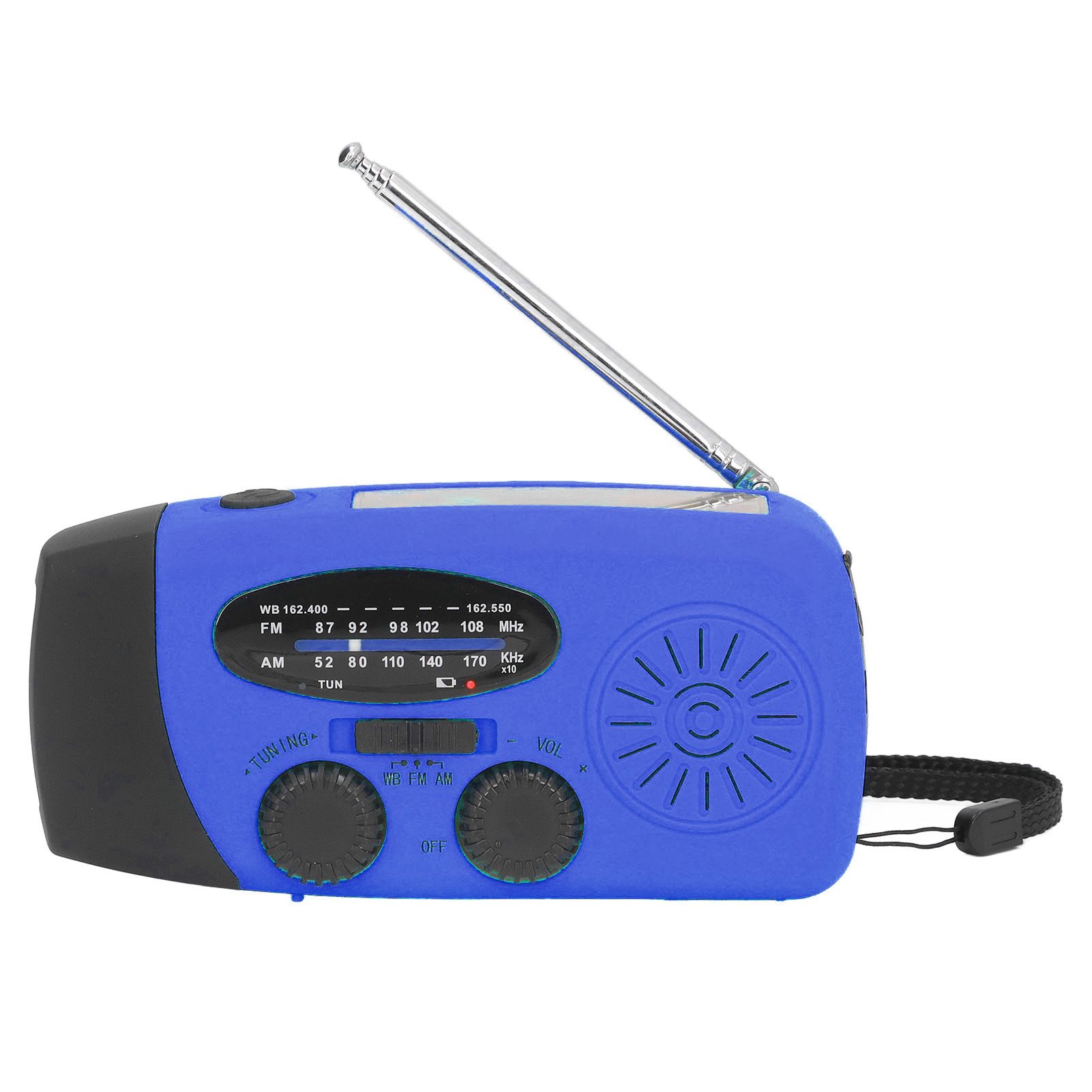 Hand Crank Solar Radio Multifunctional Emergency Radio LED Radio with Flashlight for Outdoor CampingBlue America - Image 7
