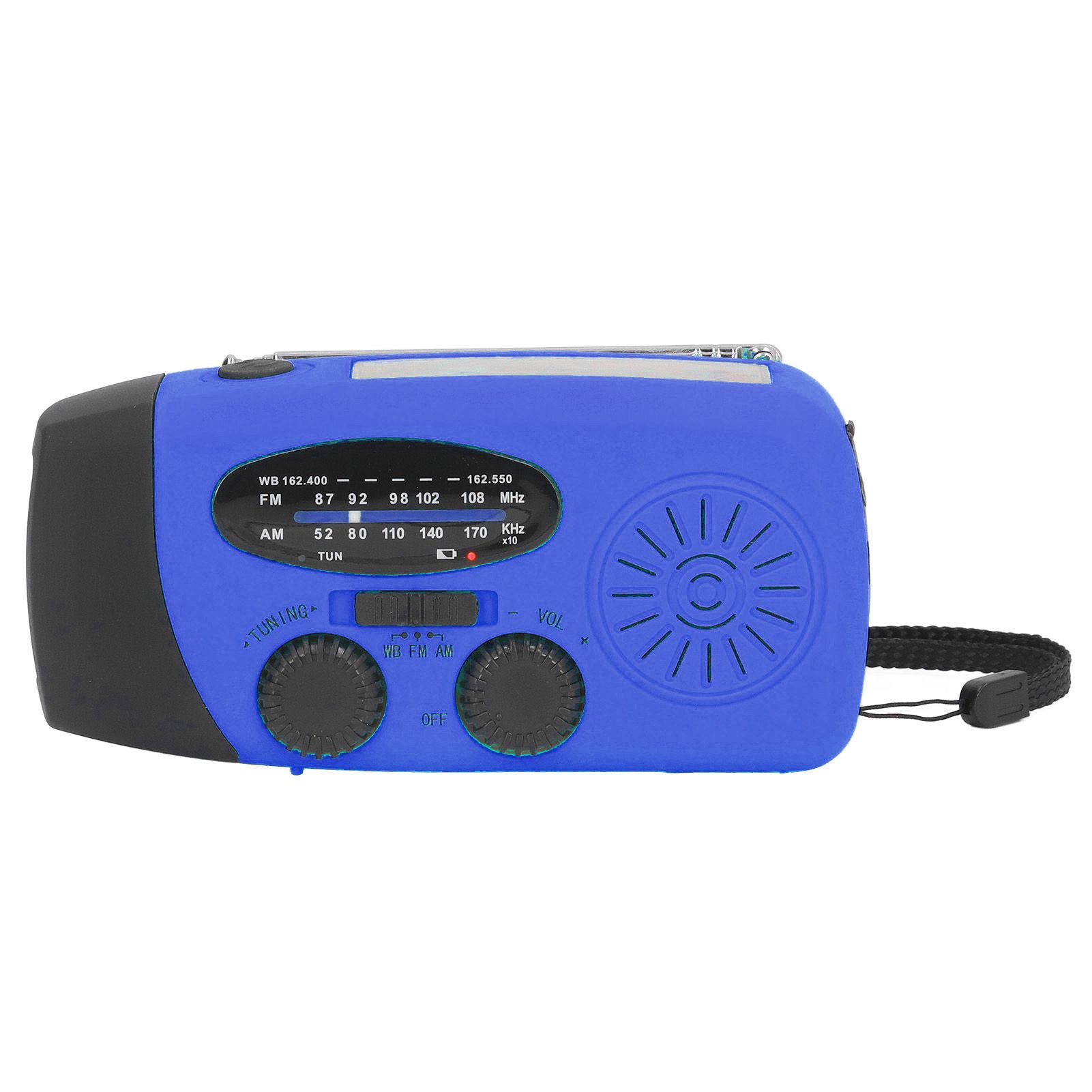 Hand Crank Solar Radio Multifunctional Emergency Radio LED Radio with Flashlight for Outdoor CampingBlue America - Image 8
