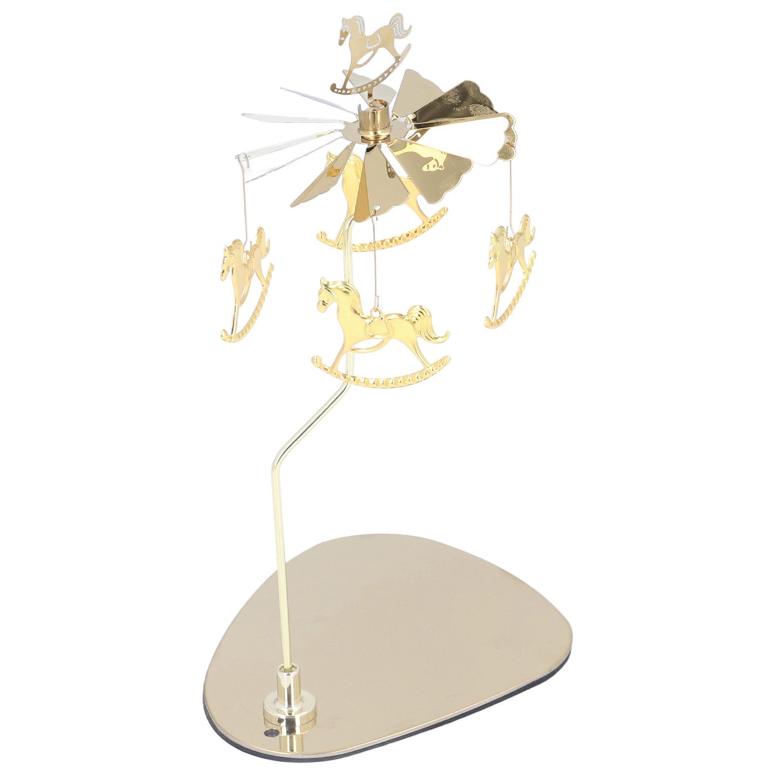 Candle Holder Round Triangle Tray Romantic European Style Stainless Steel Rotating Aromatherapy Wind Chime Candle Holder Trojan - Image 2