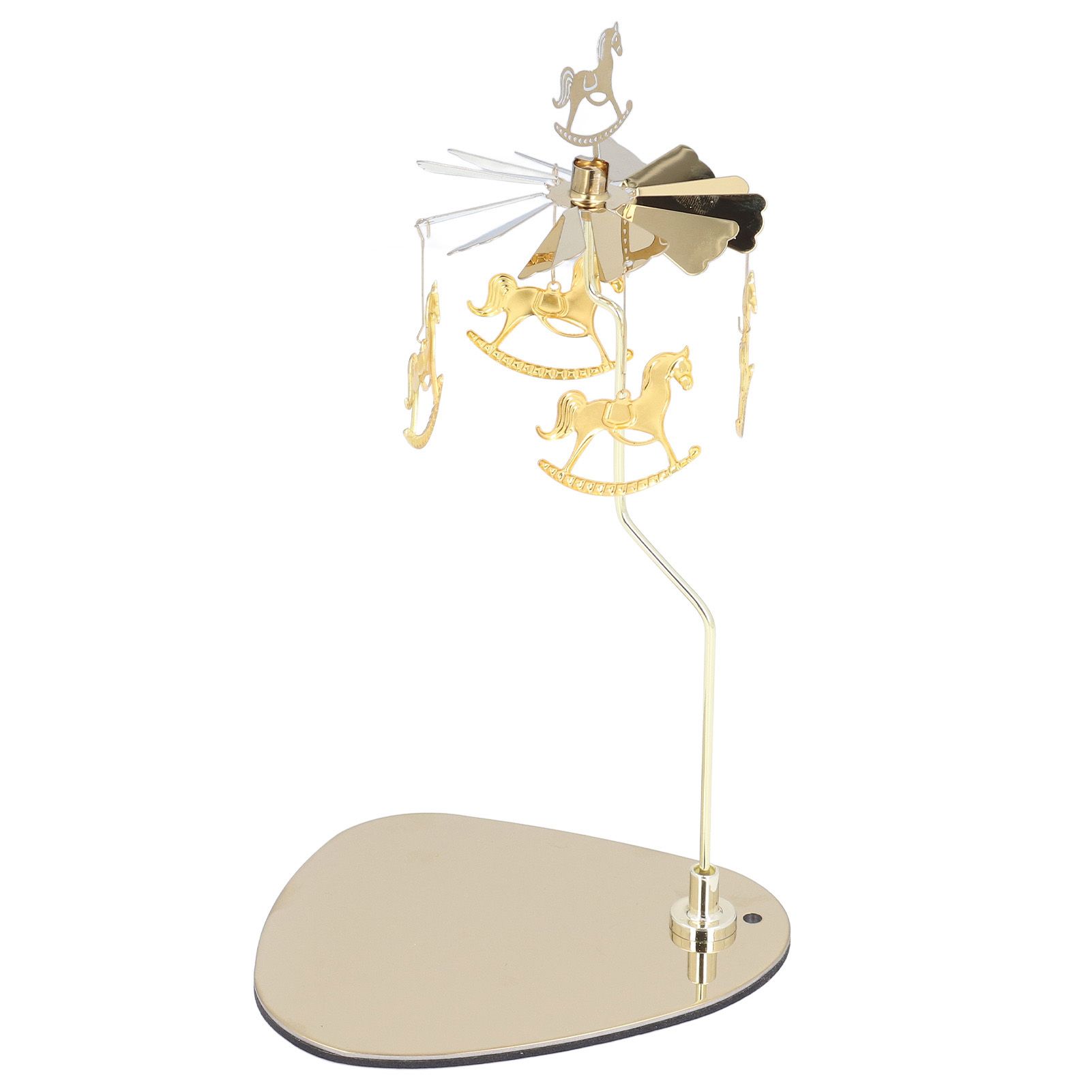 Candle Holder Round Triangle Tray Romantic European Style Stainless Steel Rotating Aromatherapy Wind Chime Candle Holder Trojan - Image 4