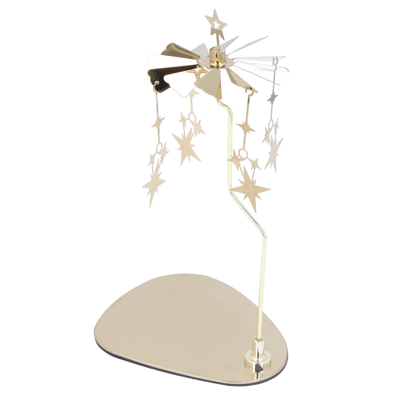 Candle Holder Round Triangle Tray Romantic European Style Stainless Steel Rotating Aromatherapy Wind Chime Candle Holder Star - Image 5