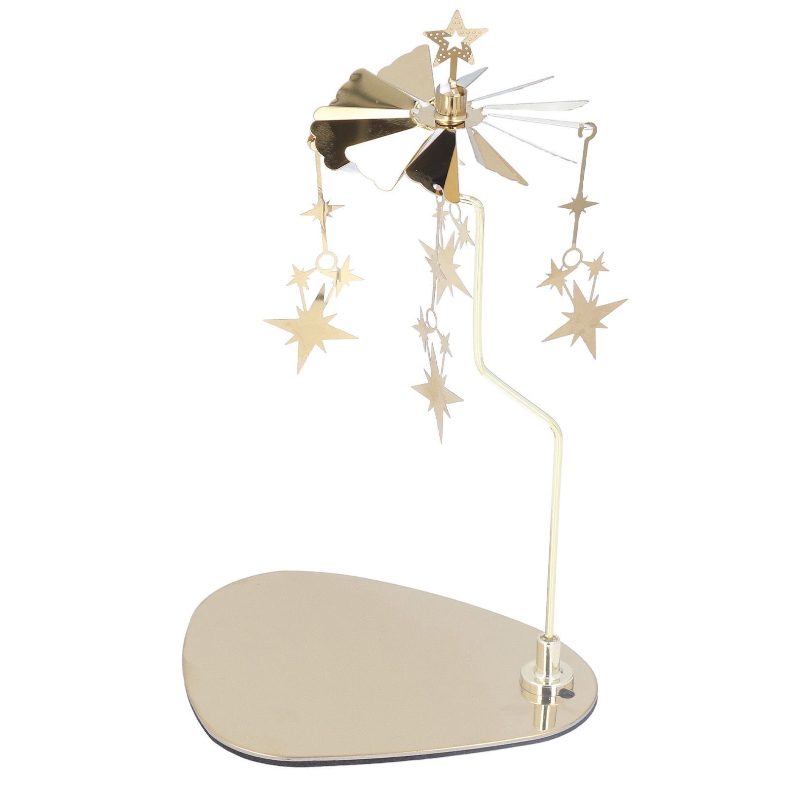 Candle Holder Round Triangle Tray Romantic European Style Stainless Steel Rotating Aromatherapy Wind Chime Candle Holder Star - Image 7