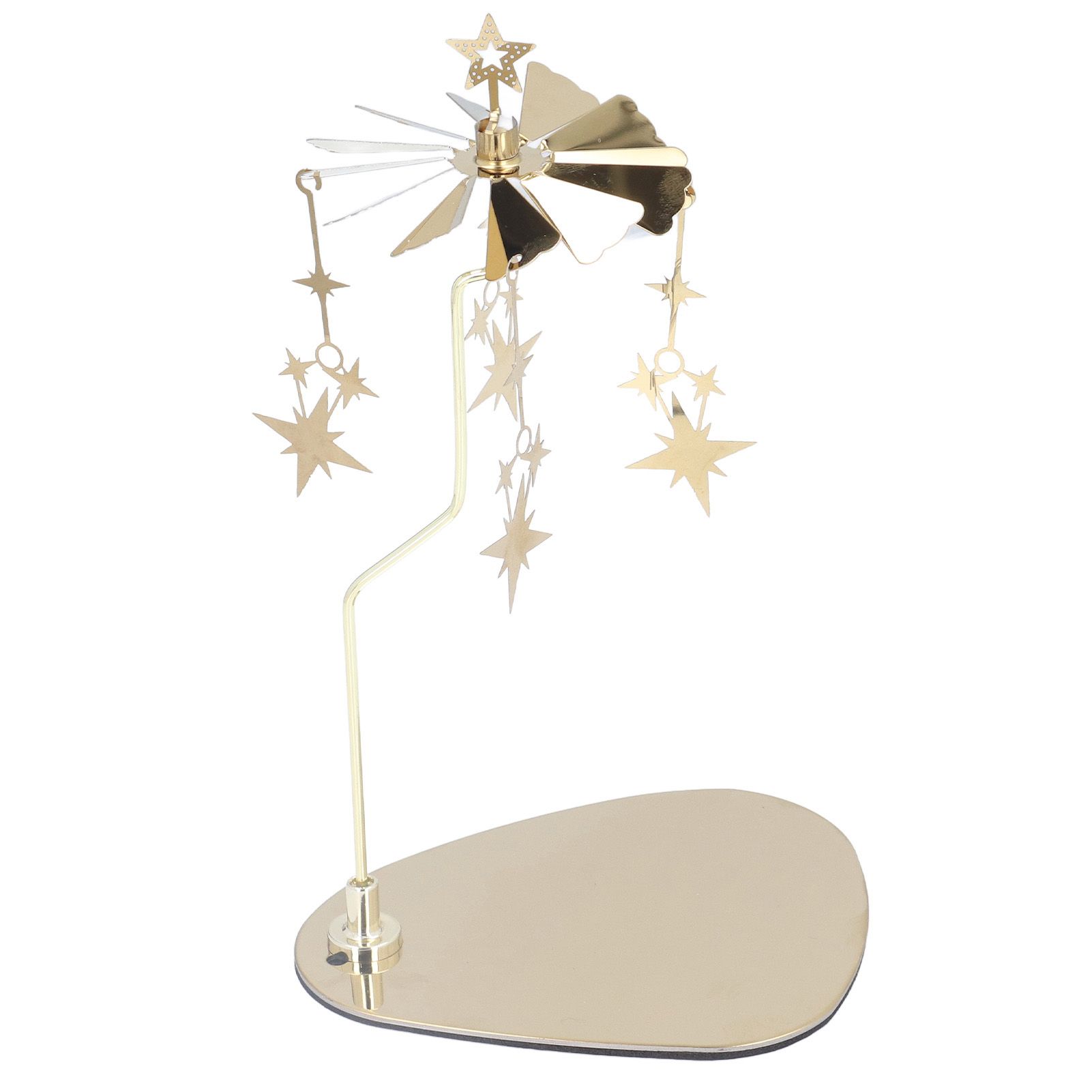 Candle Holder Round Triangle Tray Romantic European Style Stainless Steel Rotating Aromatherapy Wind Chime Candle Holder Star - Image 8