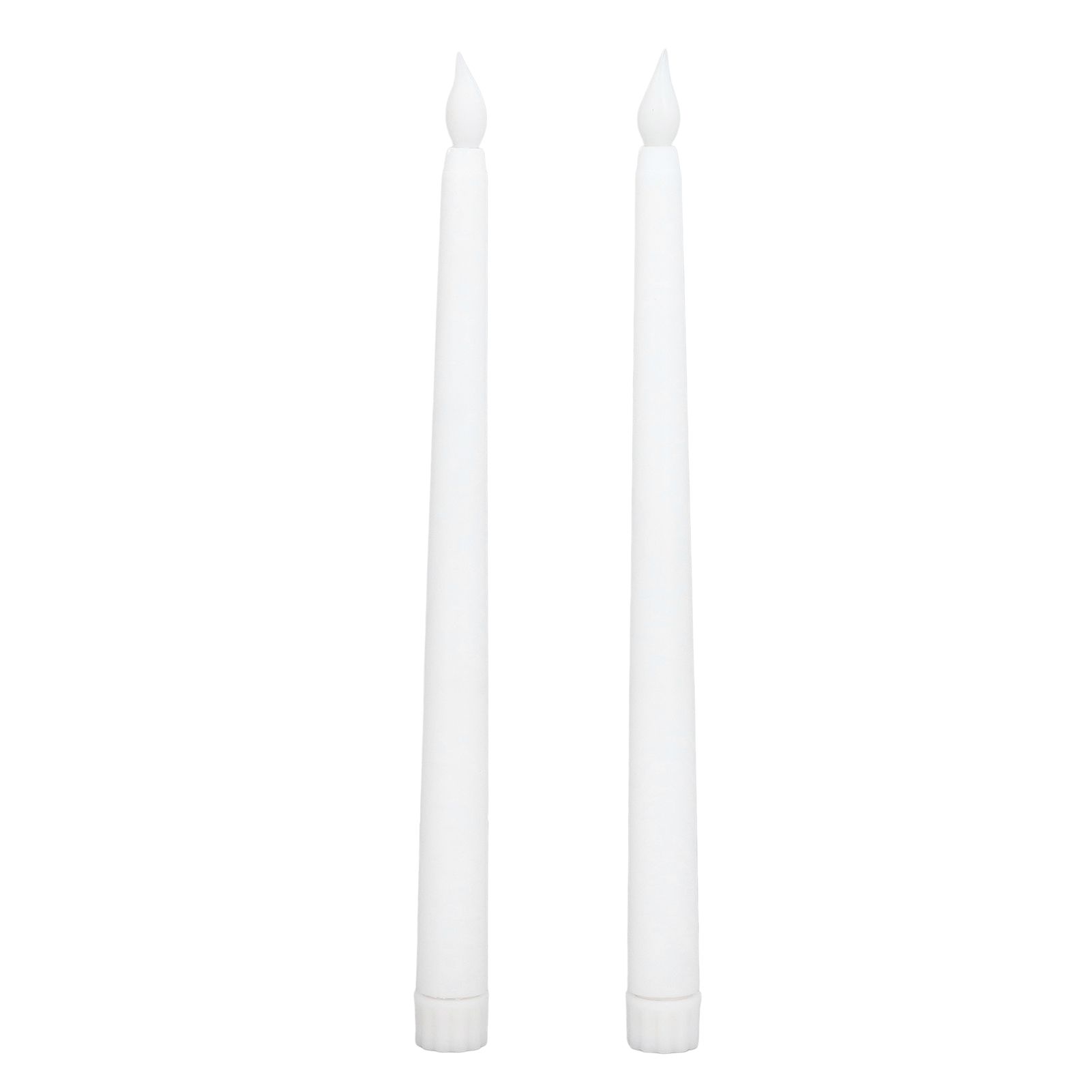 2pcs LED Taper Candles Battery Powered Flameless LED Candle Sticks for Festival Wedding Birthday Party White Shell - Image 1