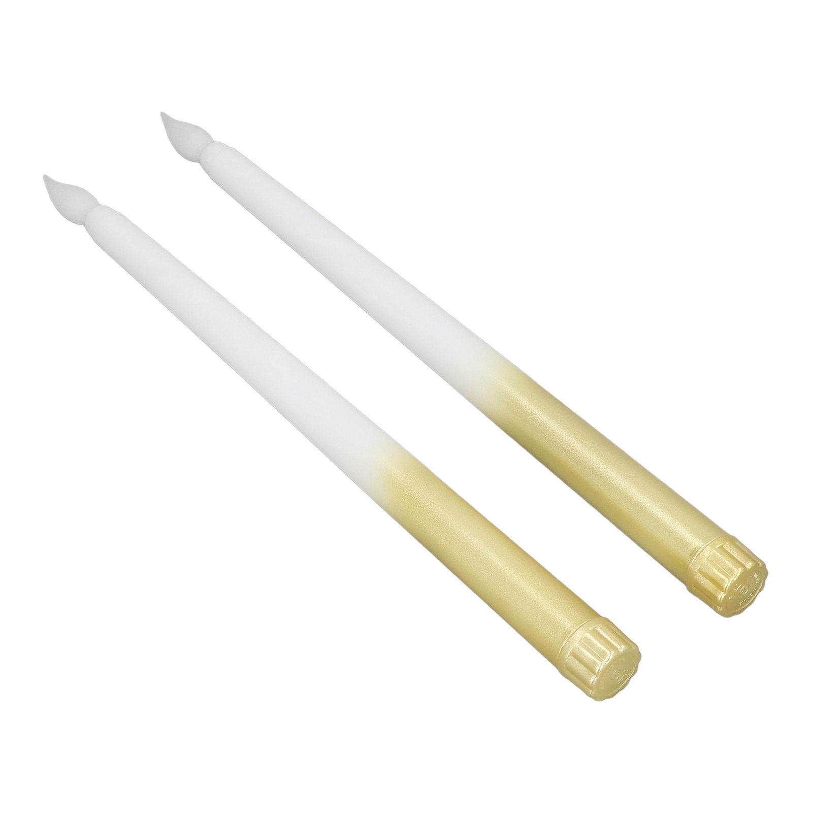 2pcs LED Taper Candles Battery Powered Flameless LED Candle Sticks for Festival Wedding Birthday Party Half Spray Gold - Image 3