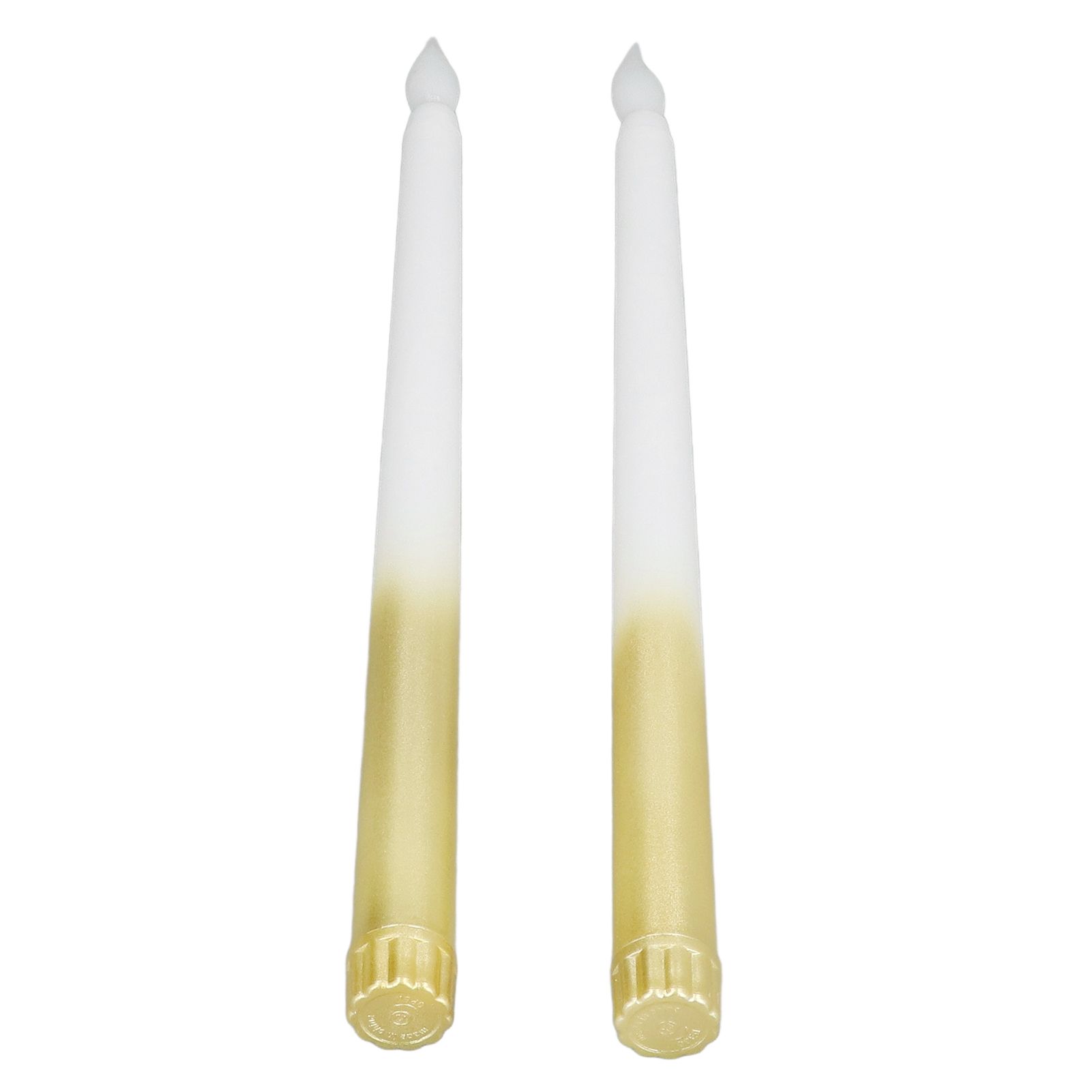 2pcs LED Taper Candles Battery Powered Flameless LED Candle Sticks for Festival Wedding Birthday Party Half Spray Gold - Image 7