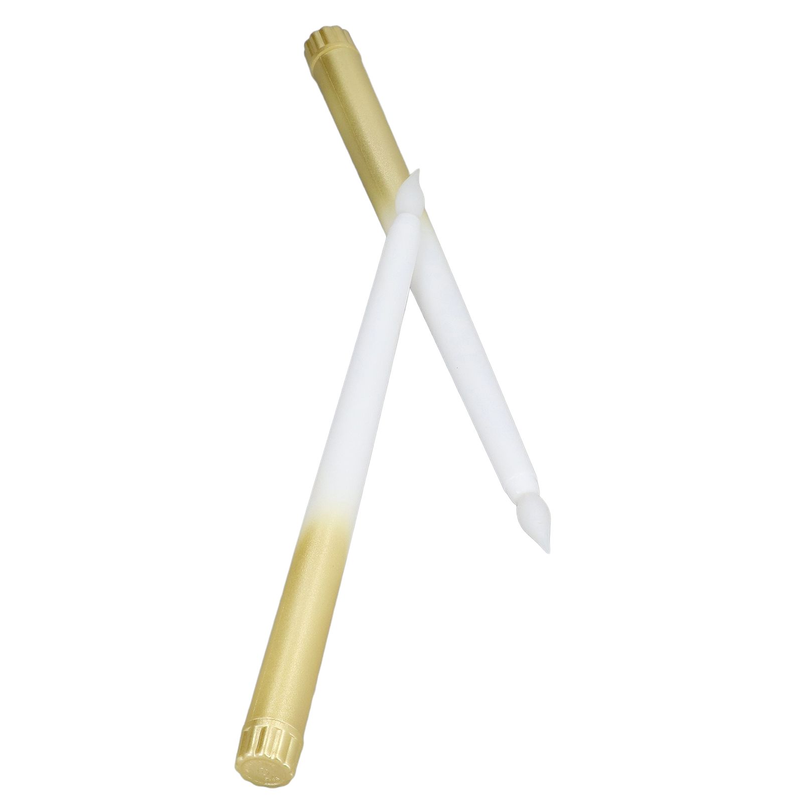 2pcs LED Taper Candles Battery Powered Flameless LED Candle Sticks for Festival Wedding Birthday Party Half Spray Gold - Image 8
