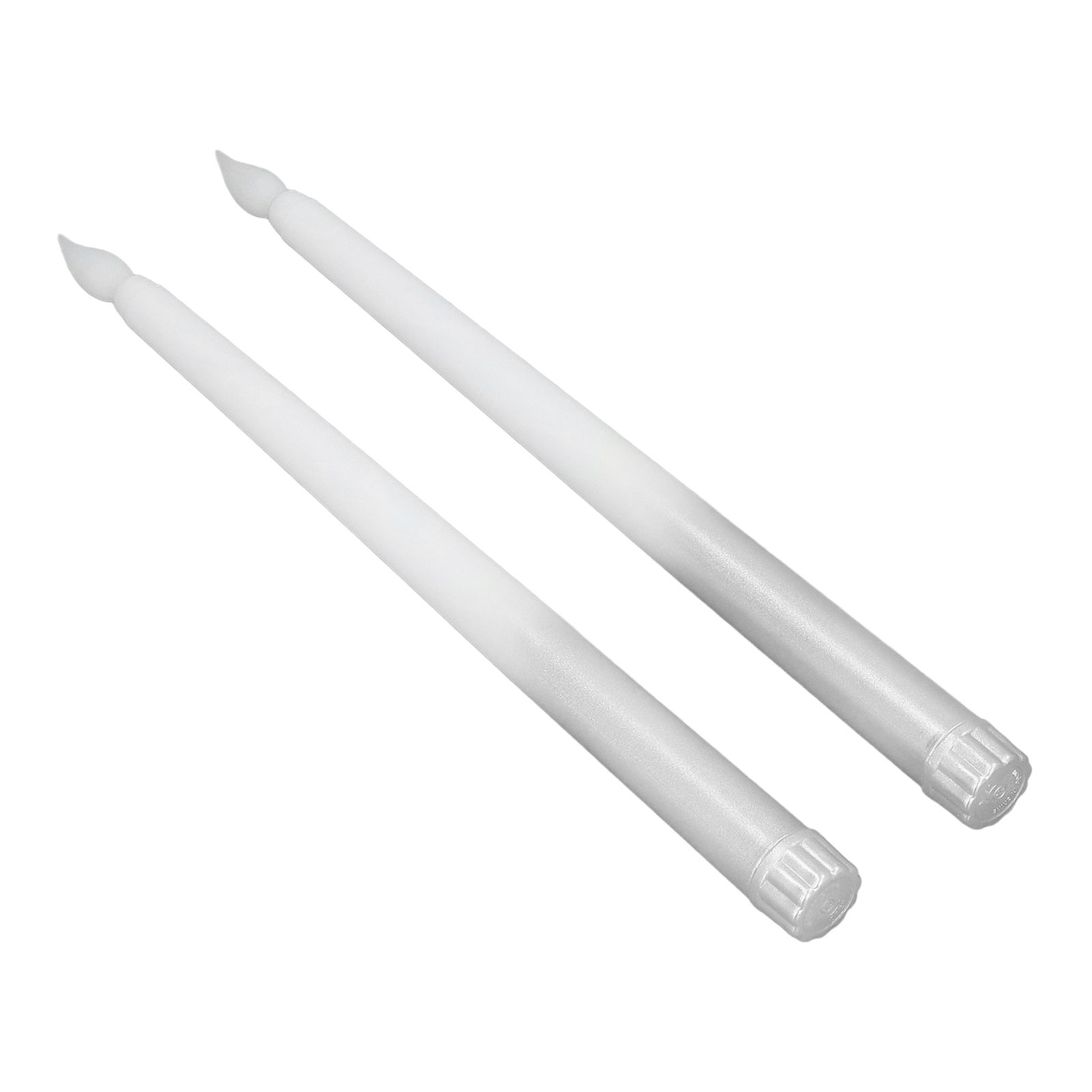 2pcs LED Taper Candles Battery Powered Flameless LED Candle Sticks for Festival Wedding Birthday Party Half Spray Silver - Image 4