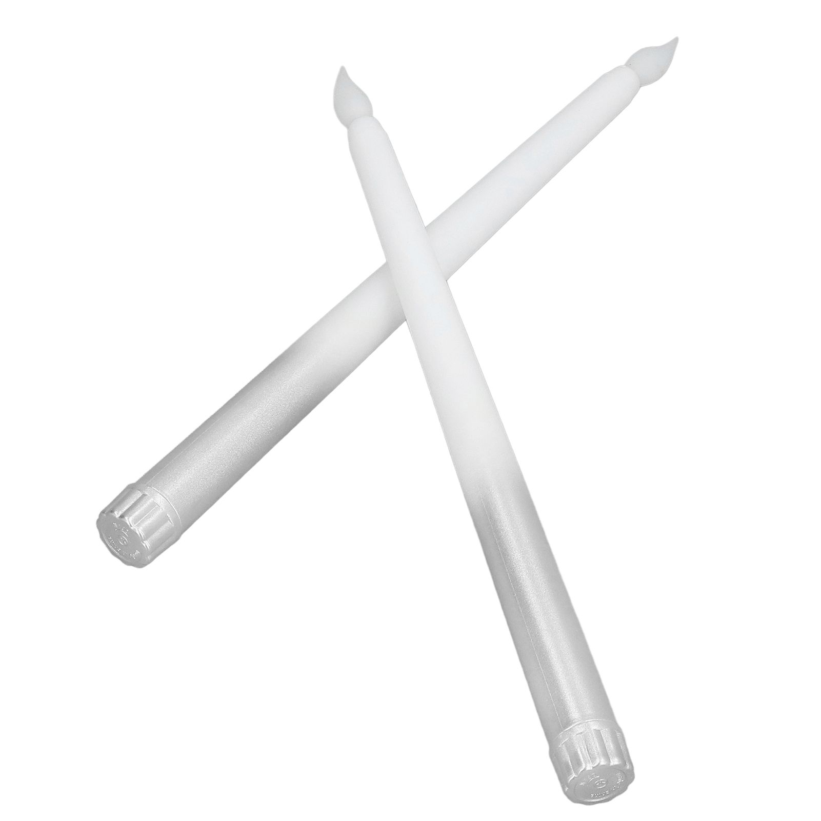 2pcs LED Taper Candles Battery Powered Flameless LED Candle Sticks for Festival Wedding Birthday Party Half Spray Silver - Image 6