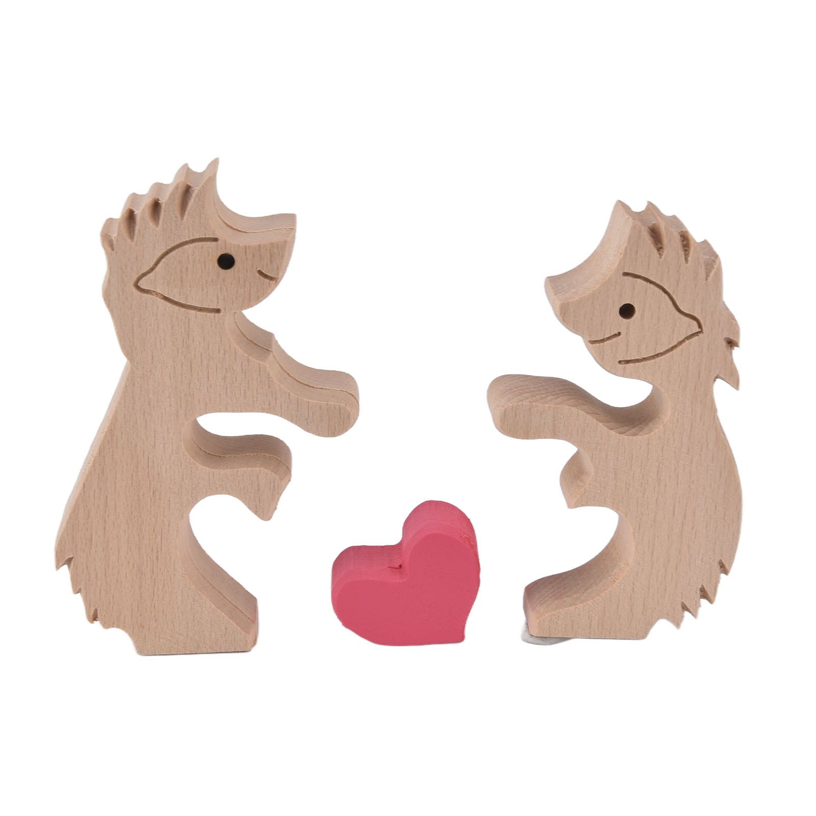 Wooden Animal Ornament Cute Shape Animal Family Handcrafted Mini Wooden Rabbits Statue for Home Decoration Gifts B13 - Image 1