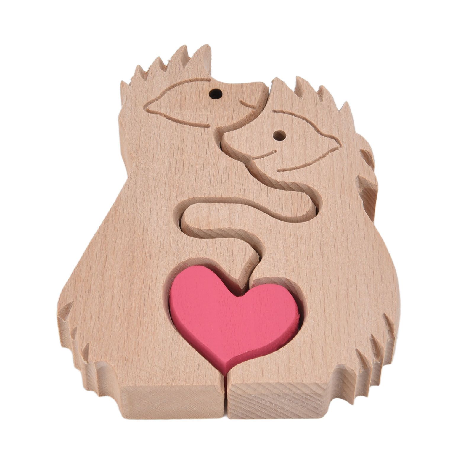 Wooden Animal Ornament Cute Shape Animal Family Handcrafted Mini Wooden Rabbits Statue for Home Decoration Gifts B13 - Image 3
