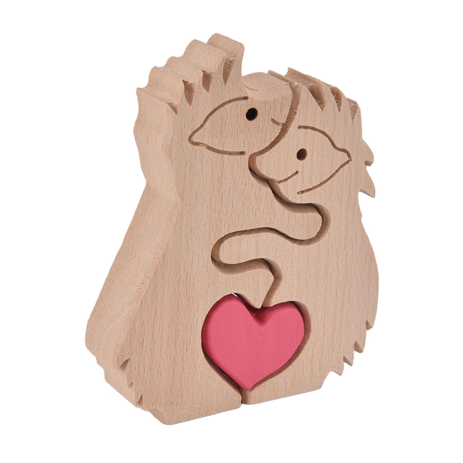 Wooden Animal Ornament Cute Shape Animal Family Handcrafted Mini Wooden Rabbits Statue for Home Decoration Gifts B13 - Image 5